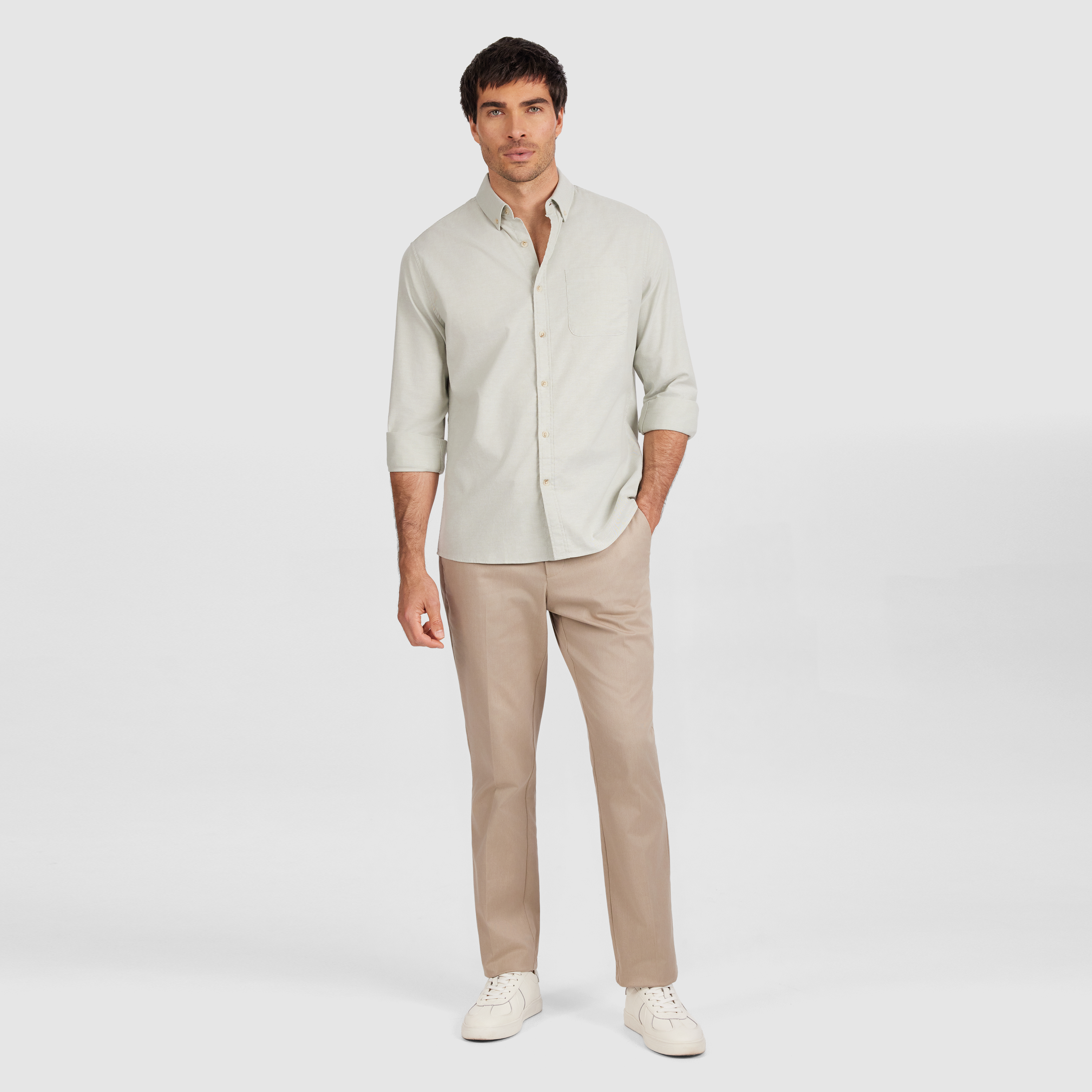 Sage Stretch Oxford Easy Care Shirt