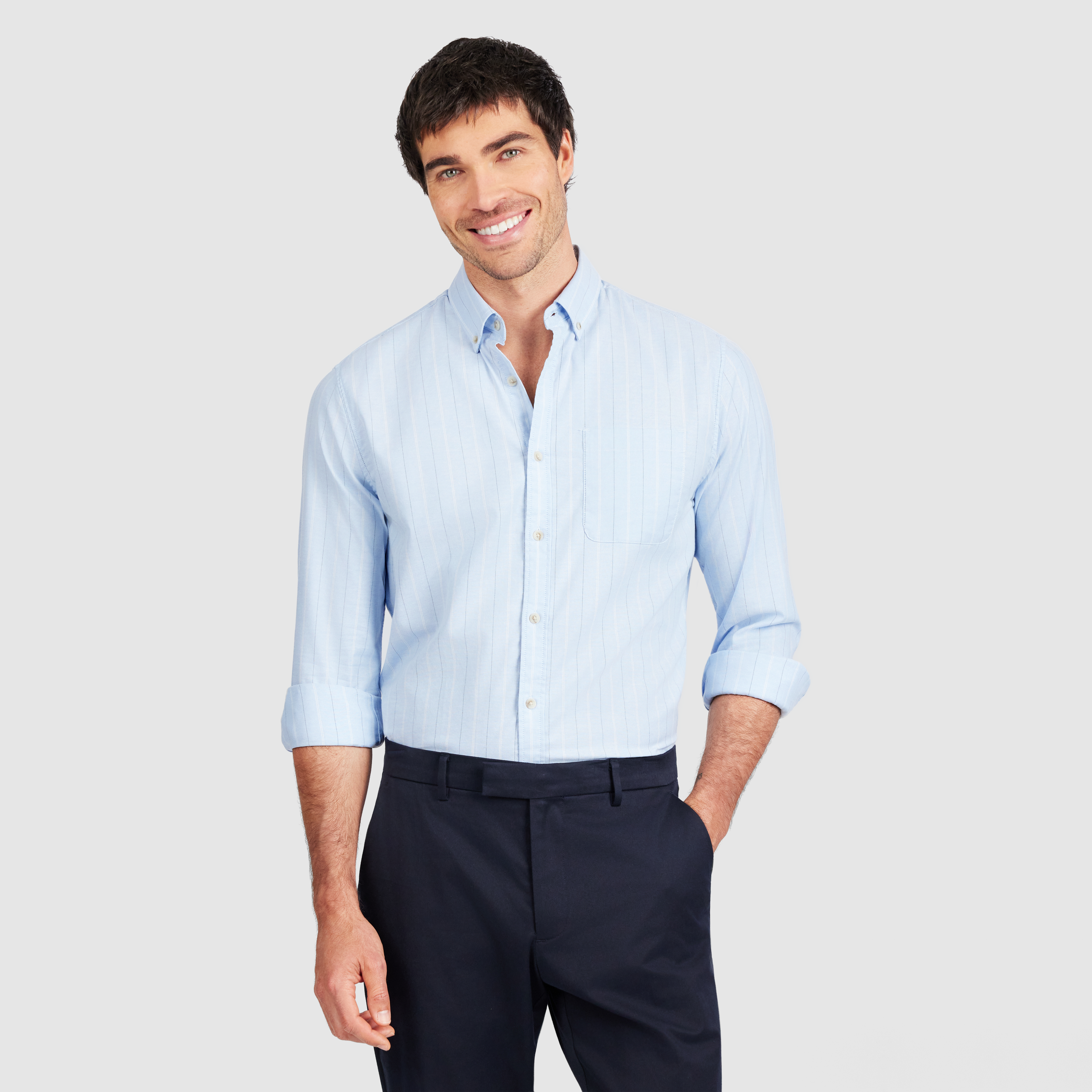 Stripe Oxford Easy Care Shirt