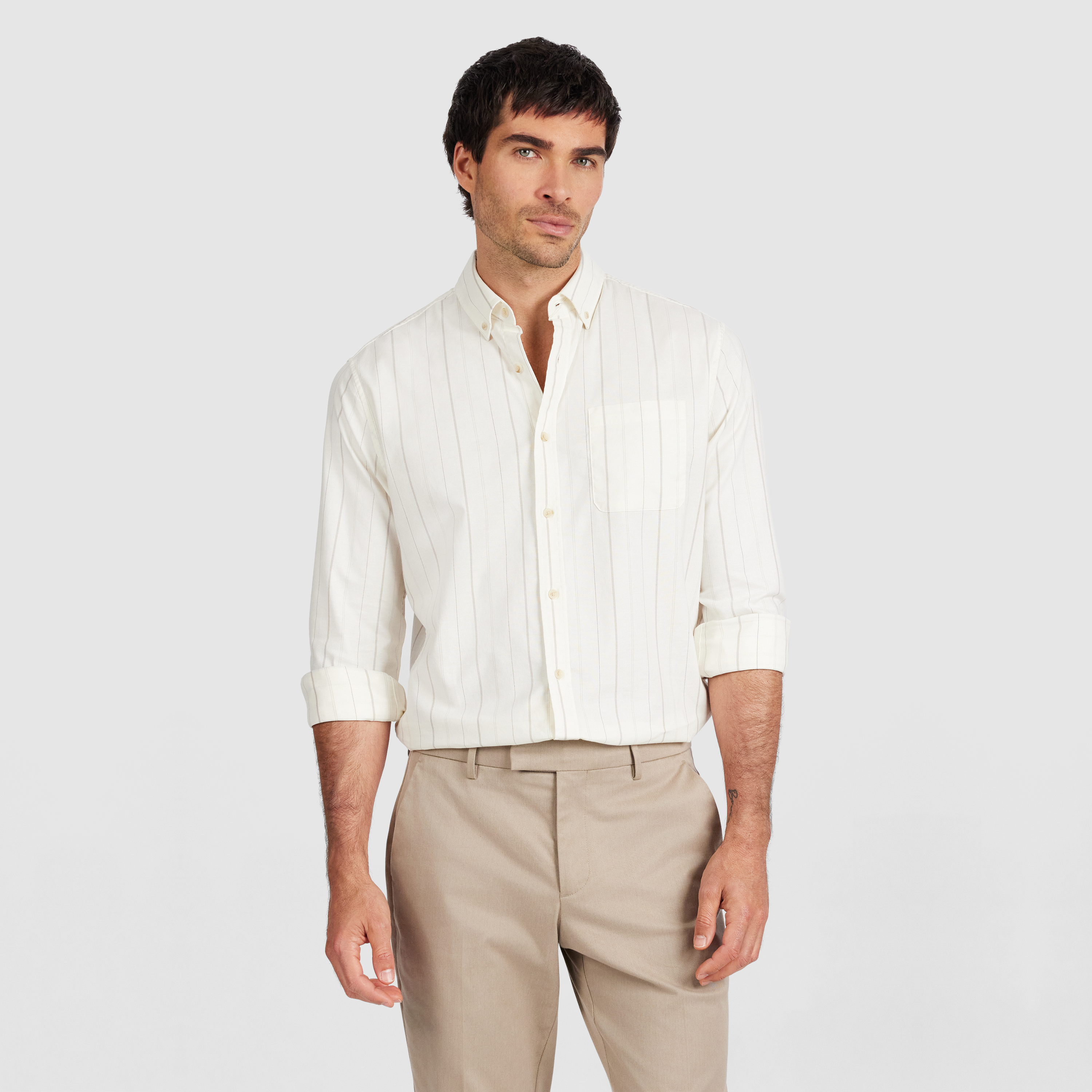 Stripe Oxford Easy Care Shirt