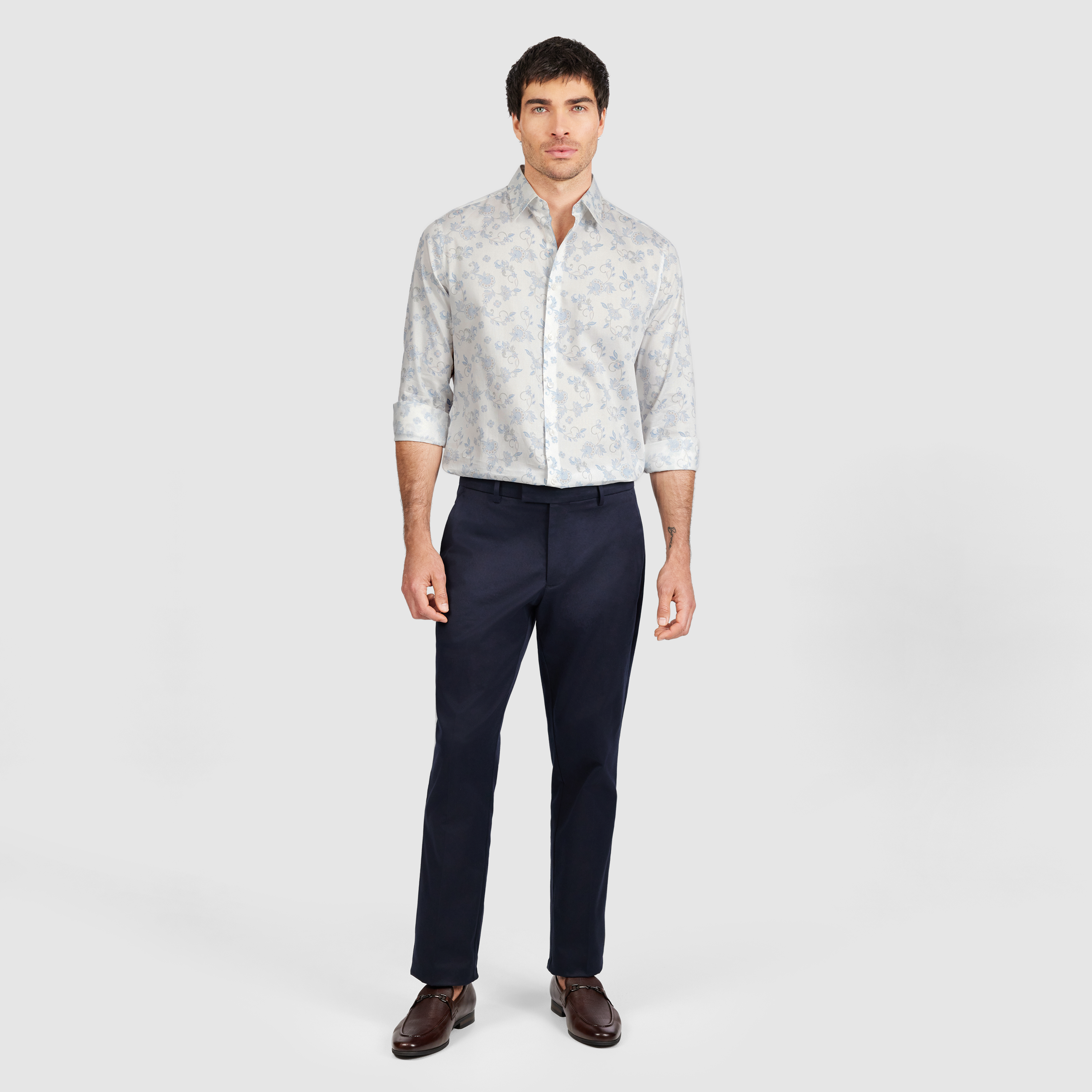 White Canet Floral Shirt