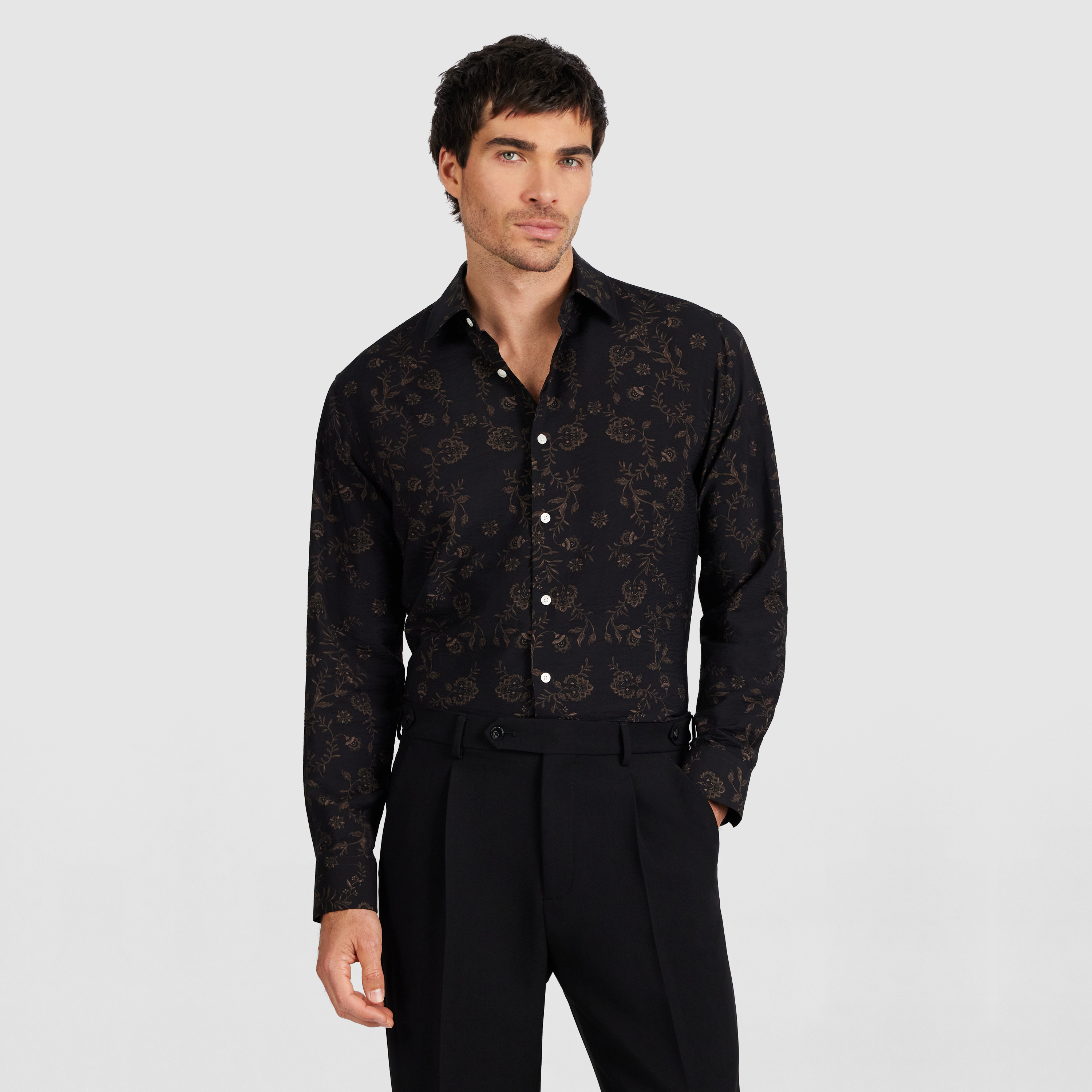 Zac Slim Viscose Floral Shirt