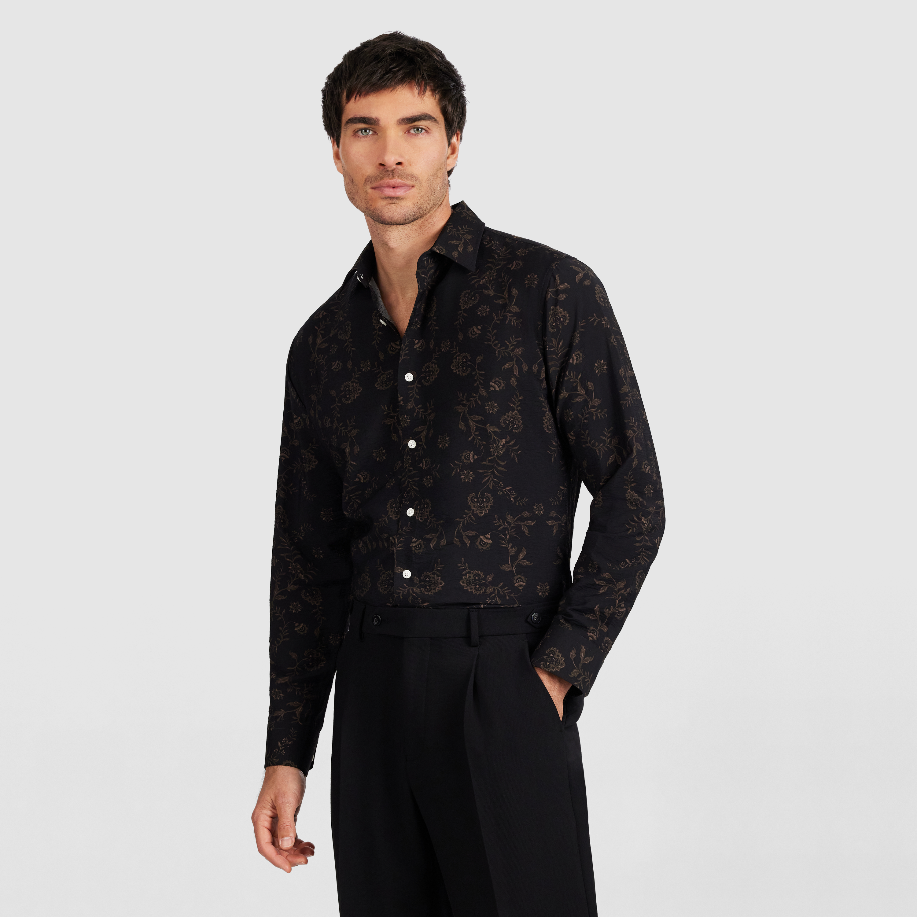 Zac Slim Viscose Floral Shirt