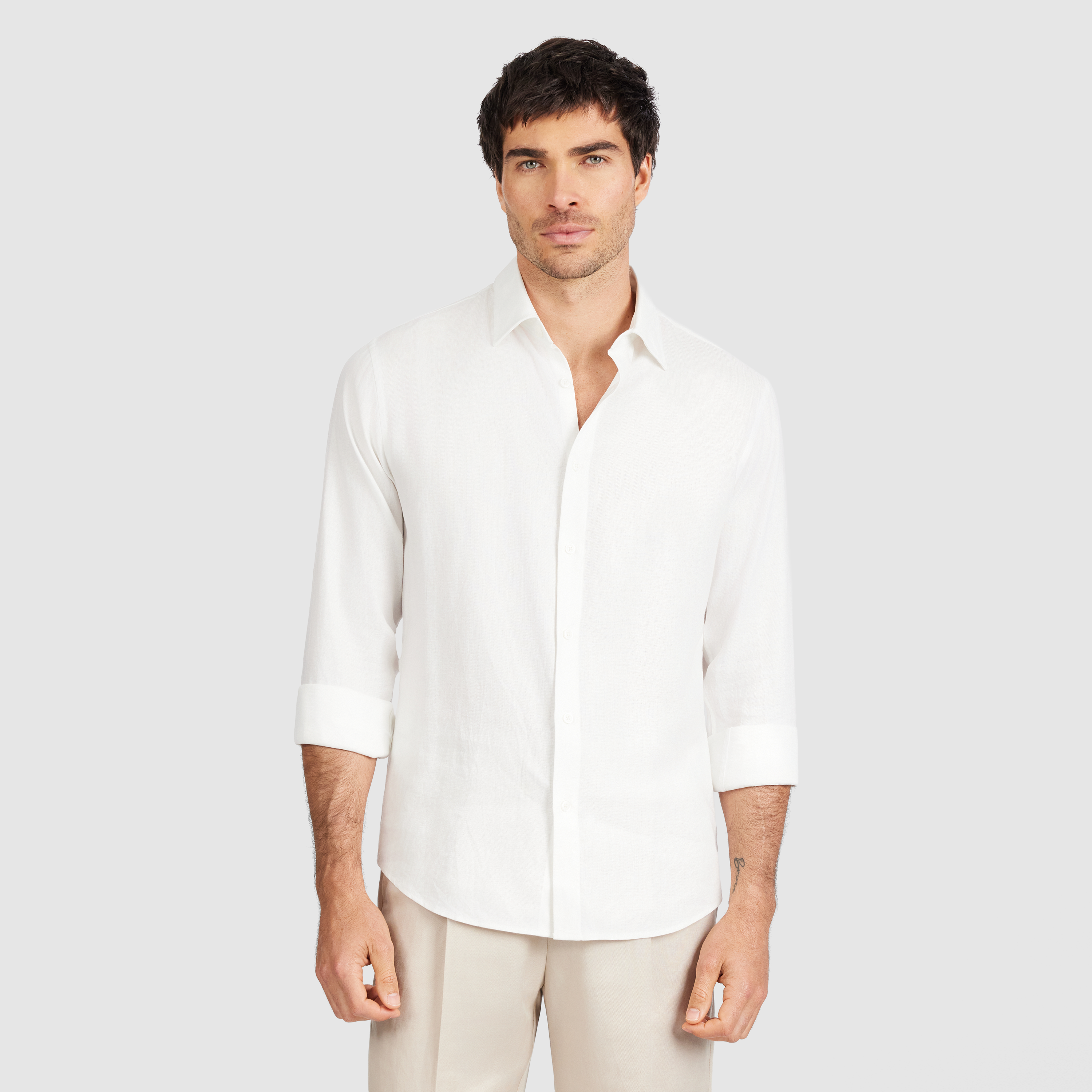 Deon Herringbone Linen Shirt