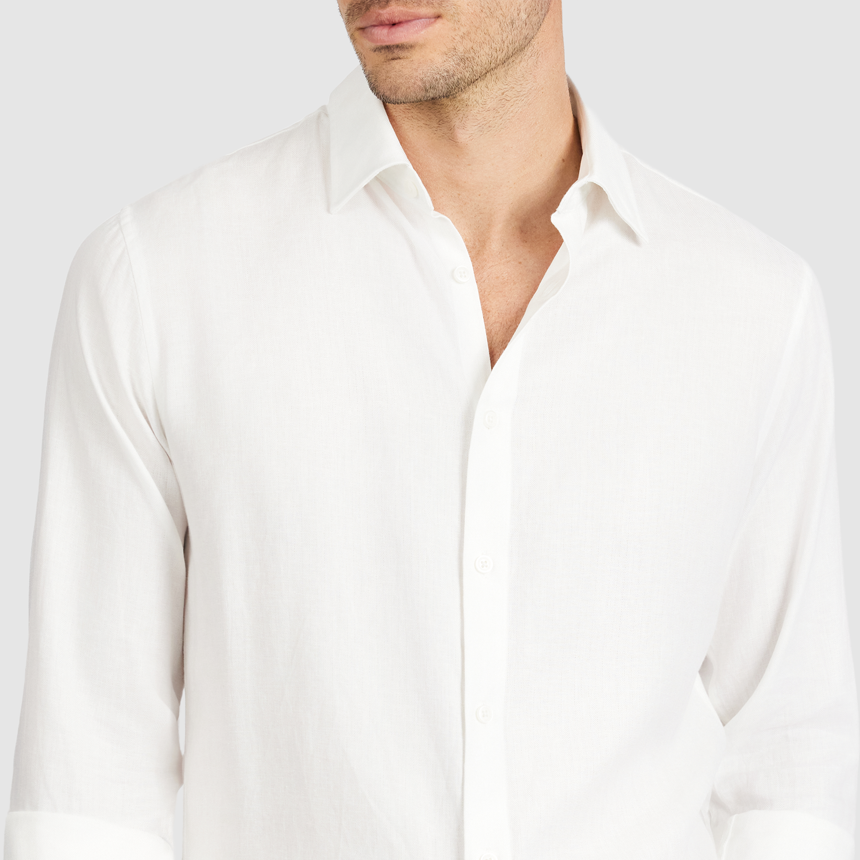 Deon Herringbone Linen Shirt