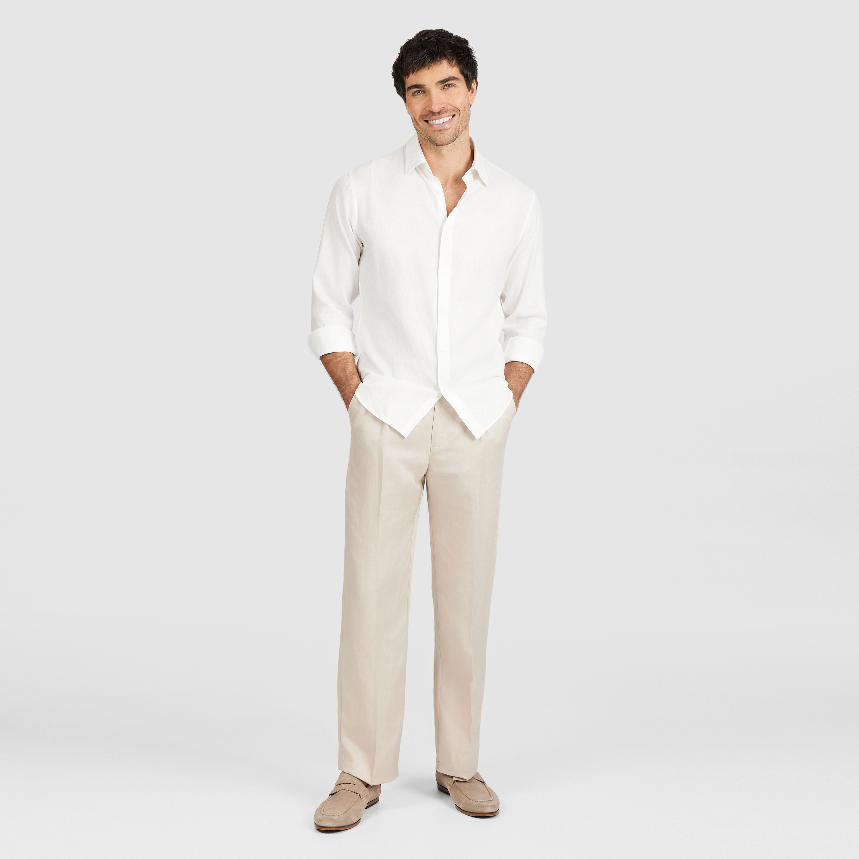 Deon Herringbone Linen Shirt
