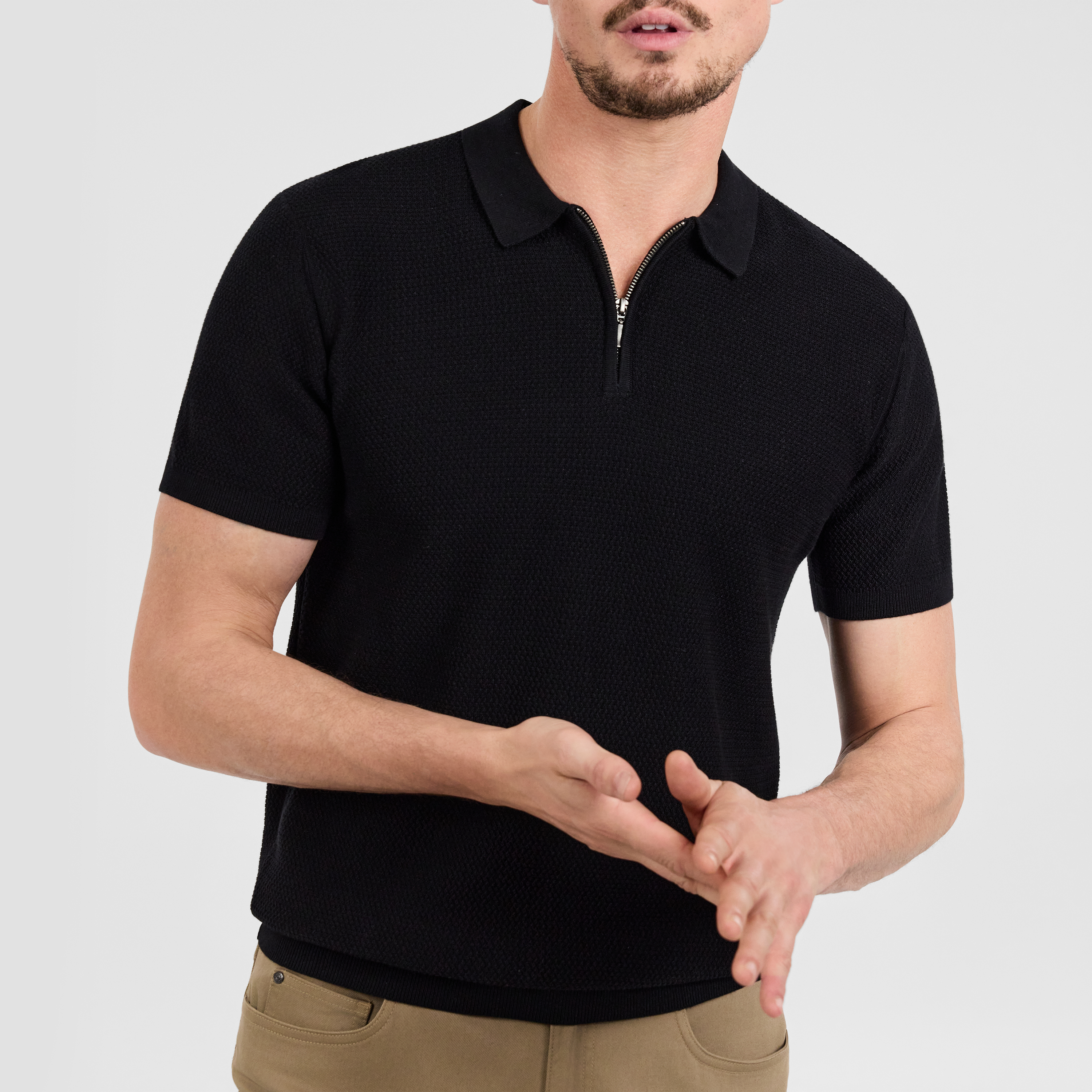 Omal Zip Knit Polo