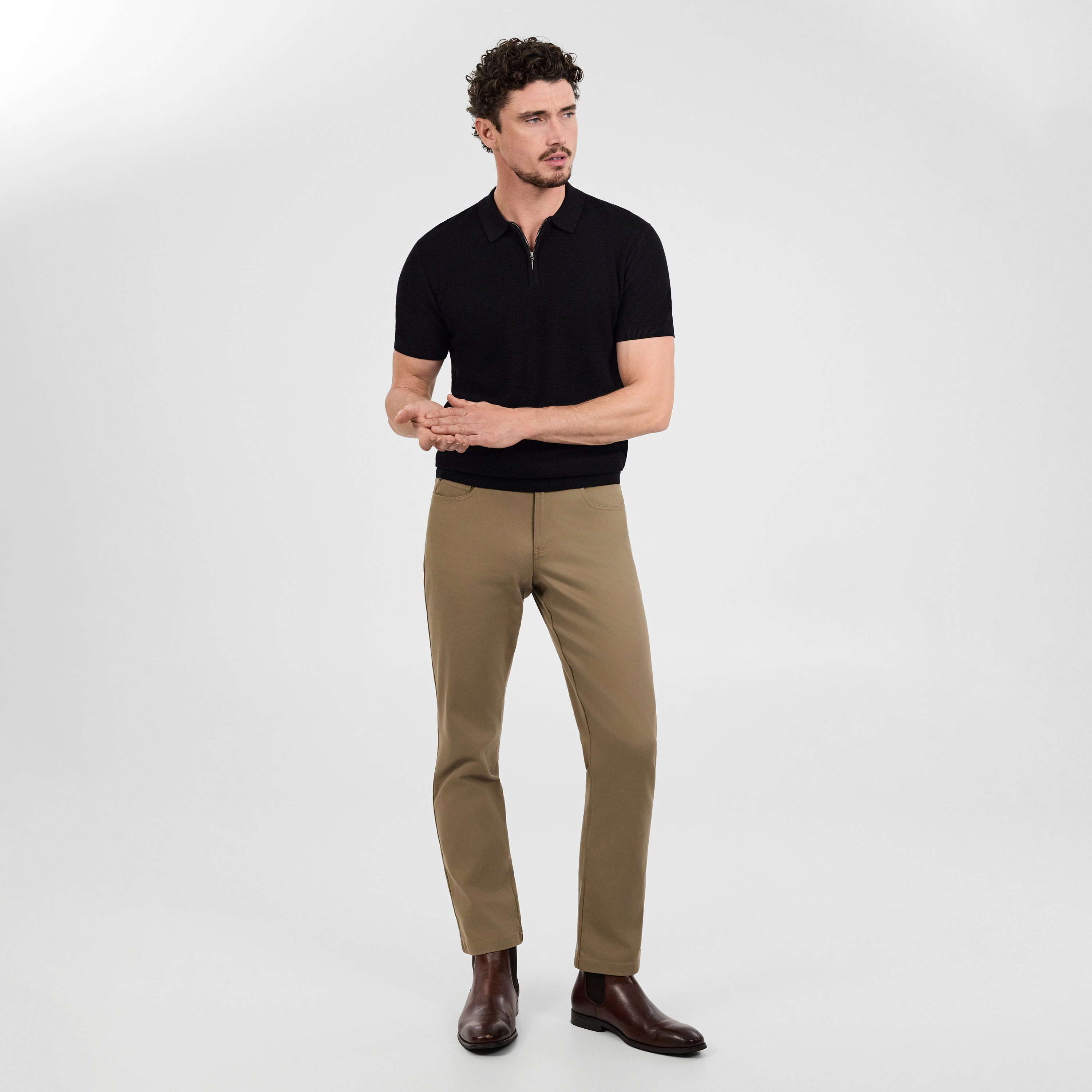 Omal Zip Knit Polo
