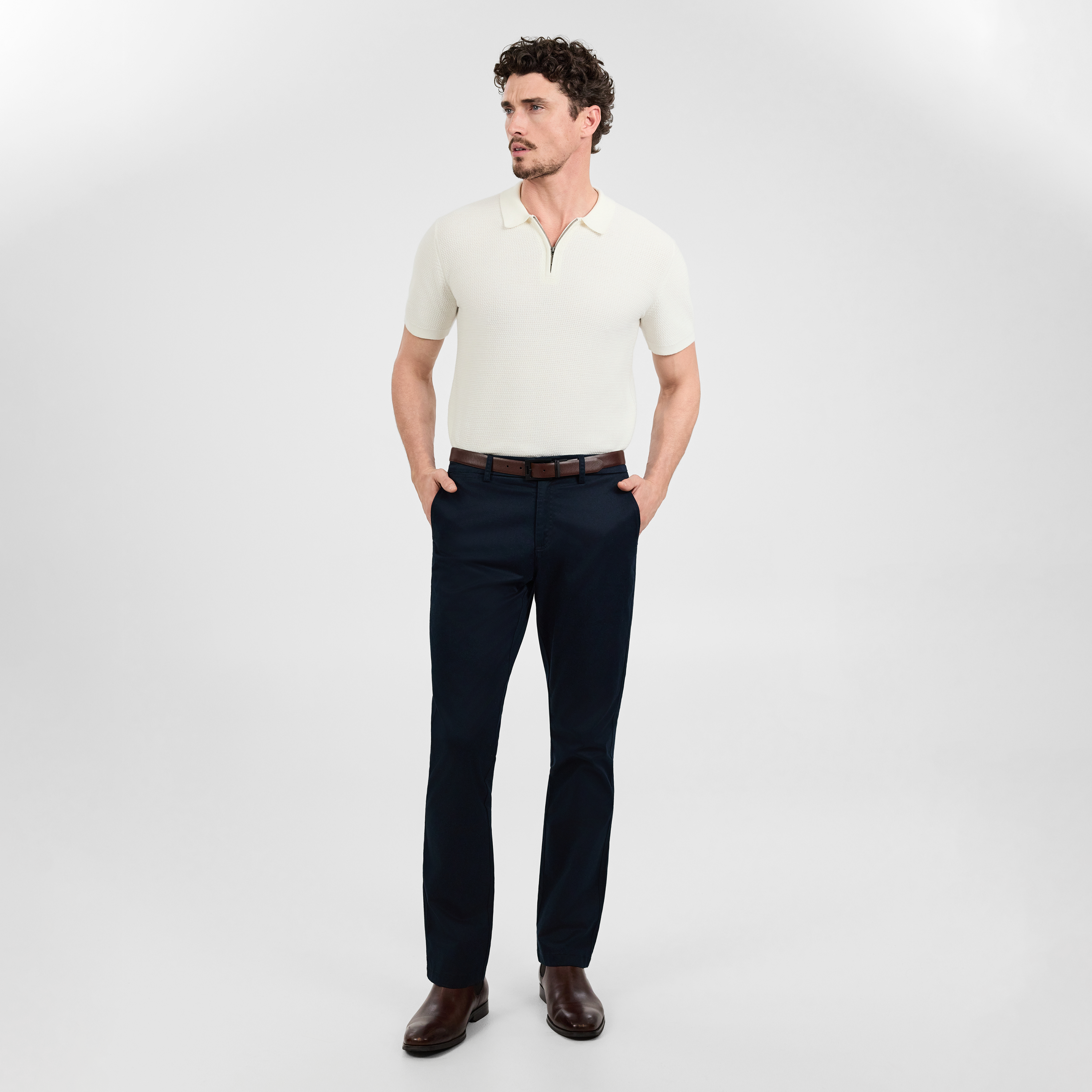 Omal Zip Knit Polo