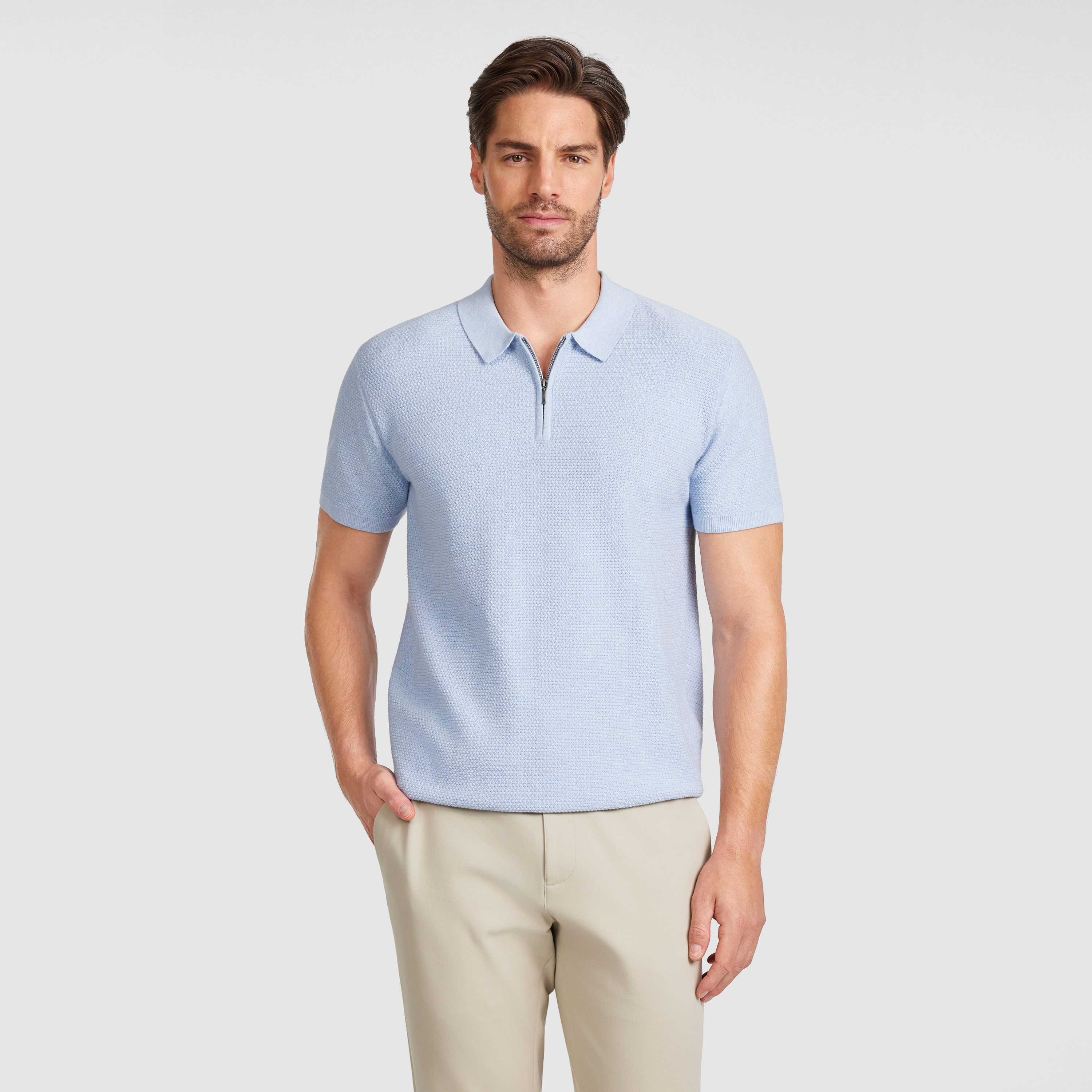 Omal Zip Knit Polo