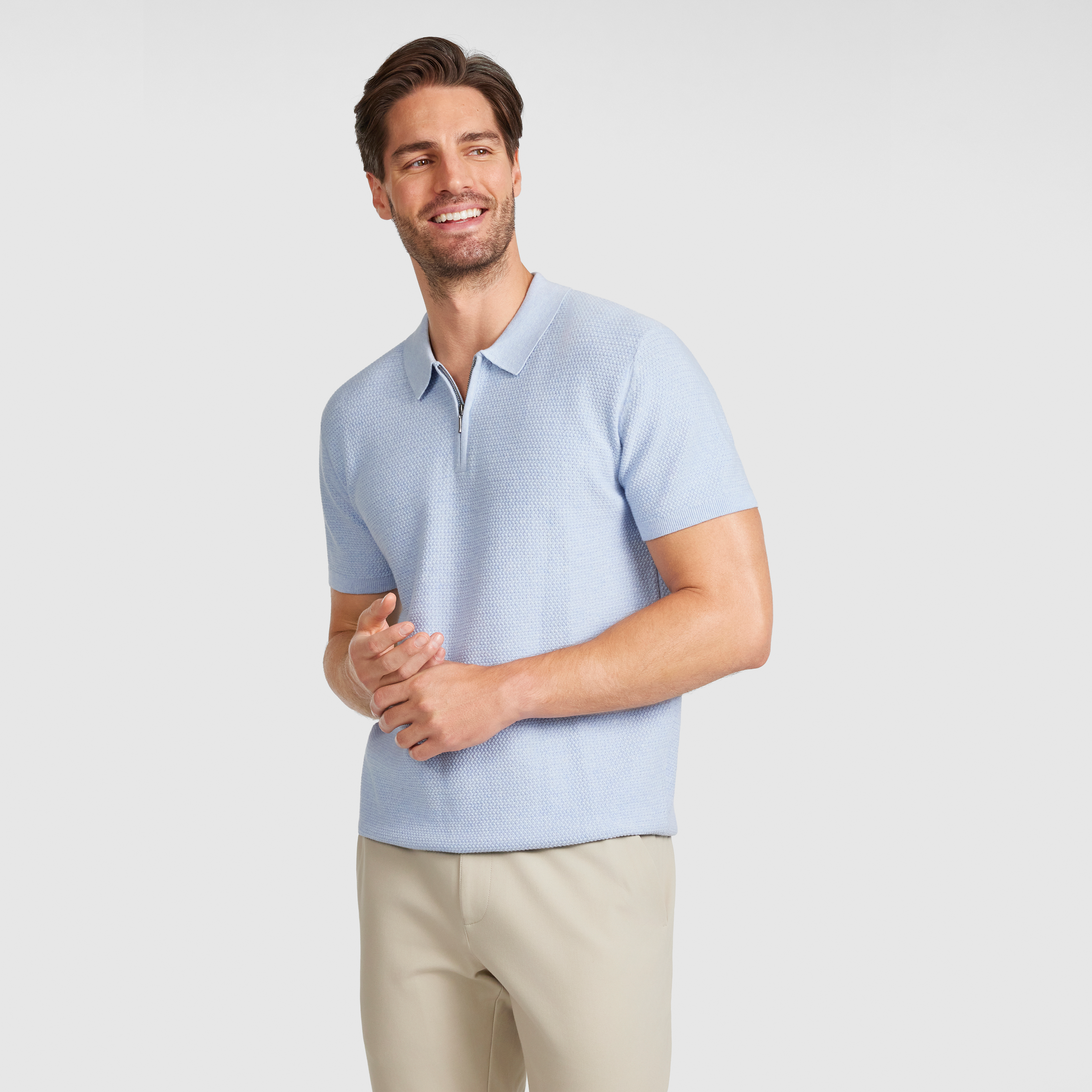 Omal Zip Knit Polo