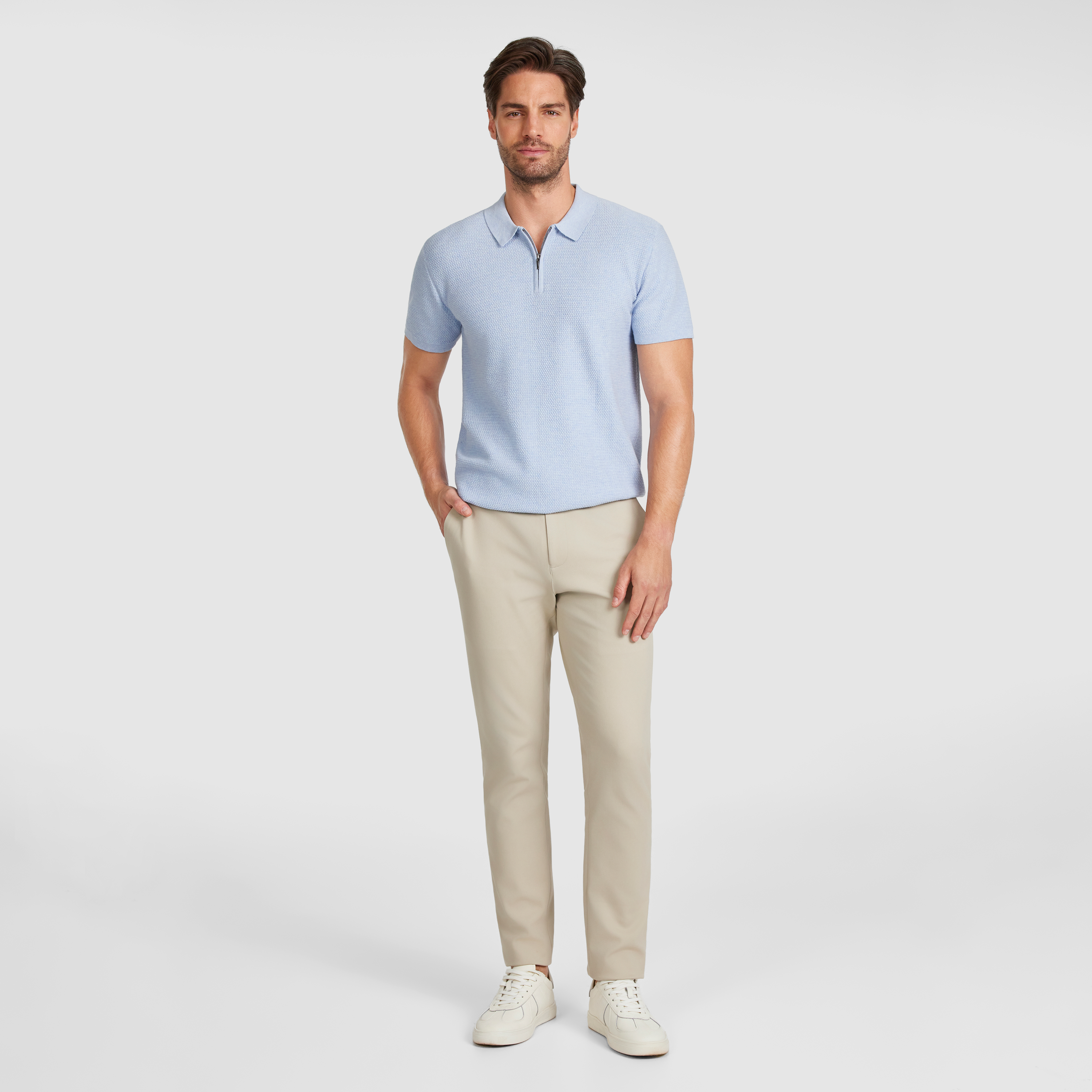 Omal Zip Knit Polo