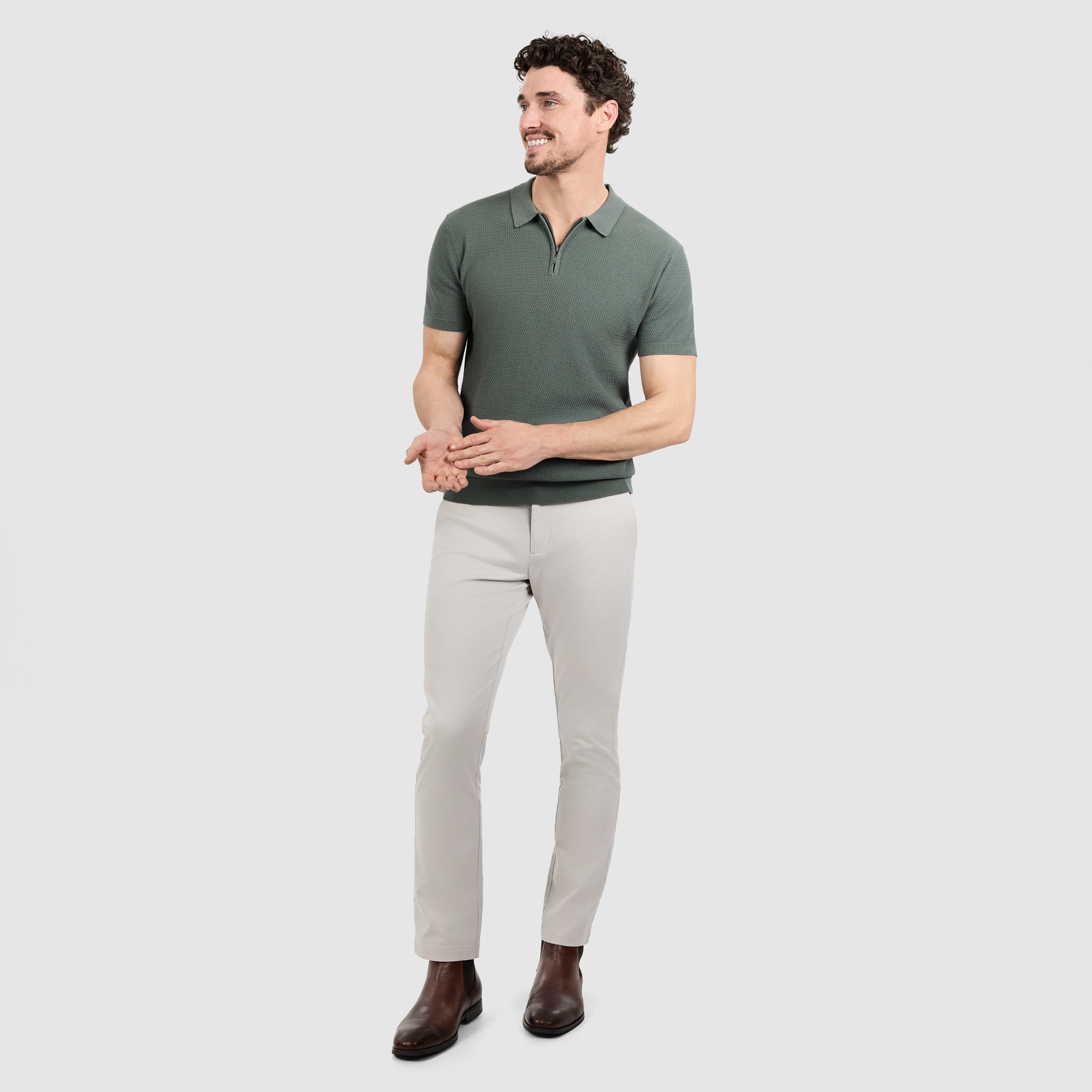 Omal Zip Knit Polo