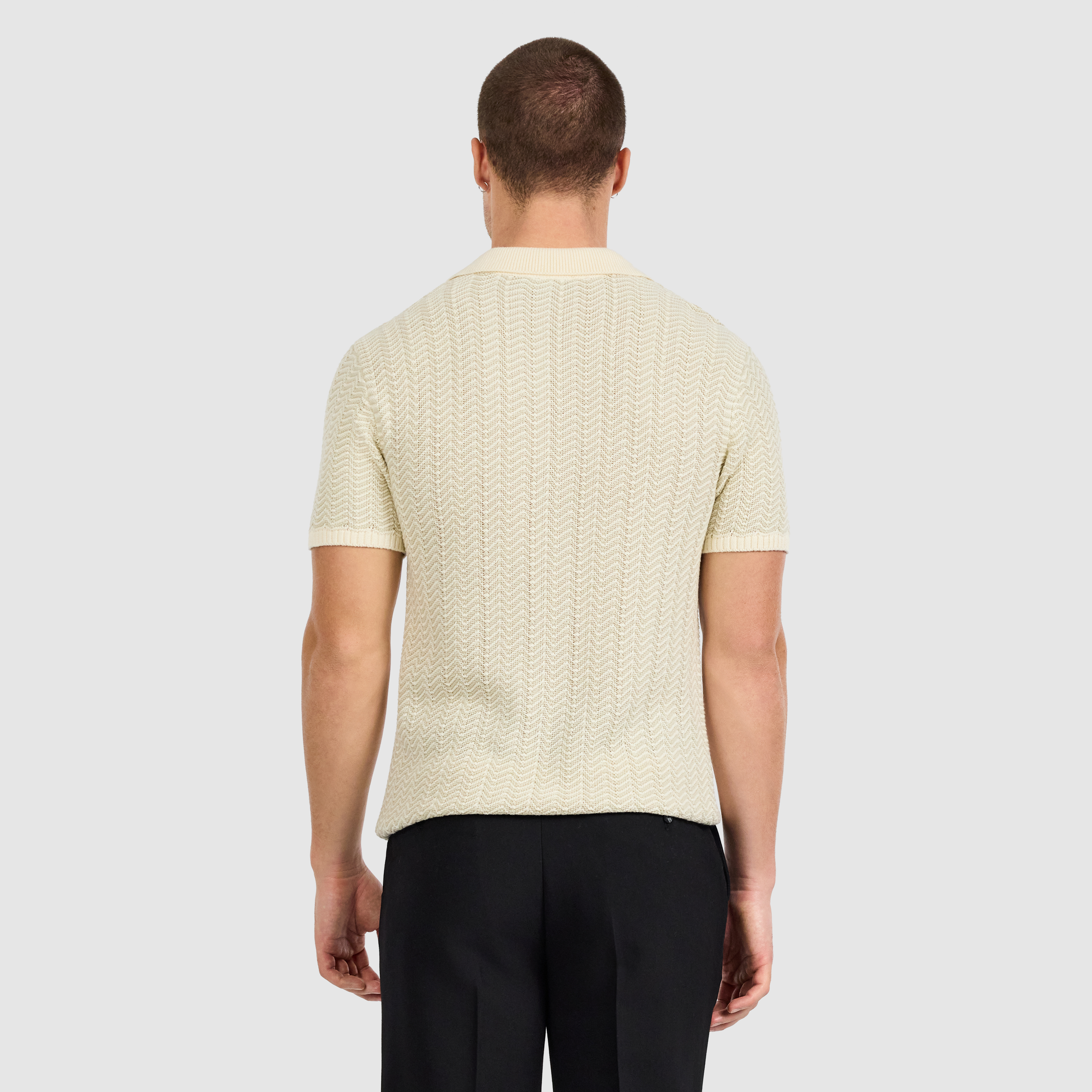Natural Elian Knit Polo