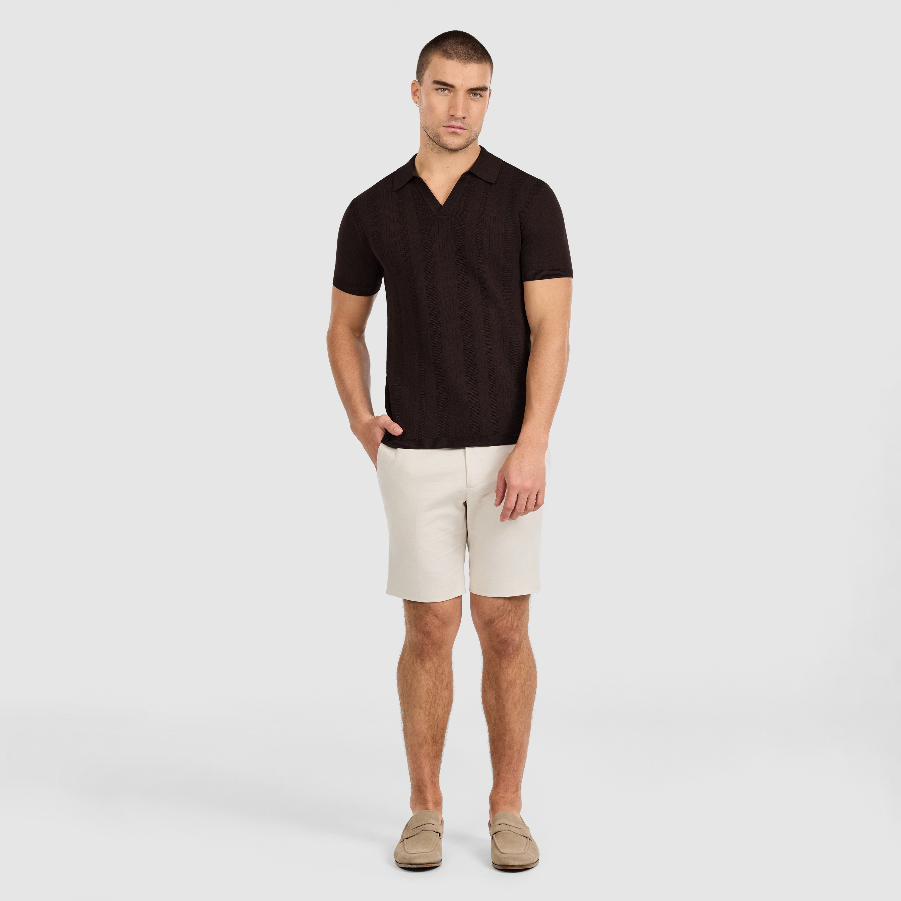 Chocolate Kendrick Knit Polo