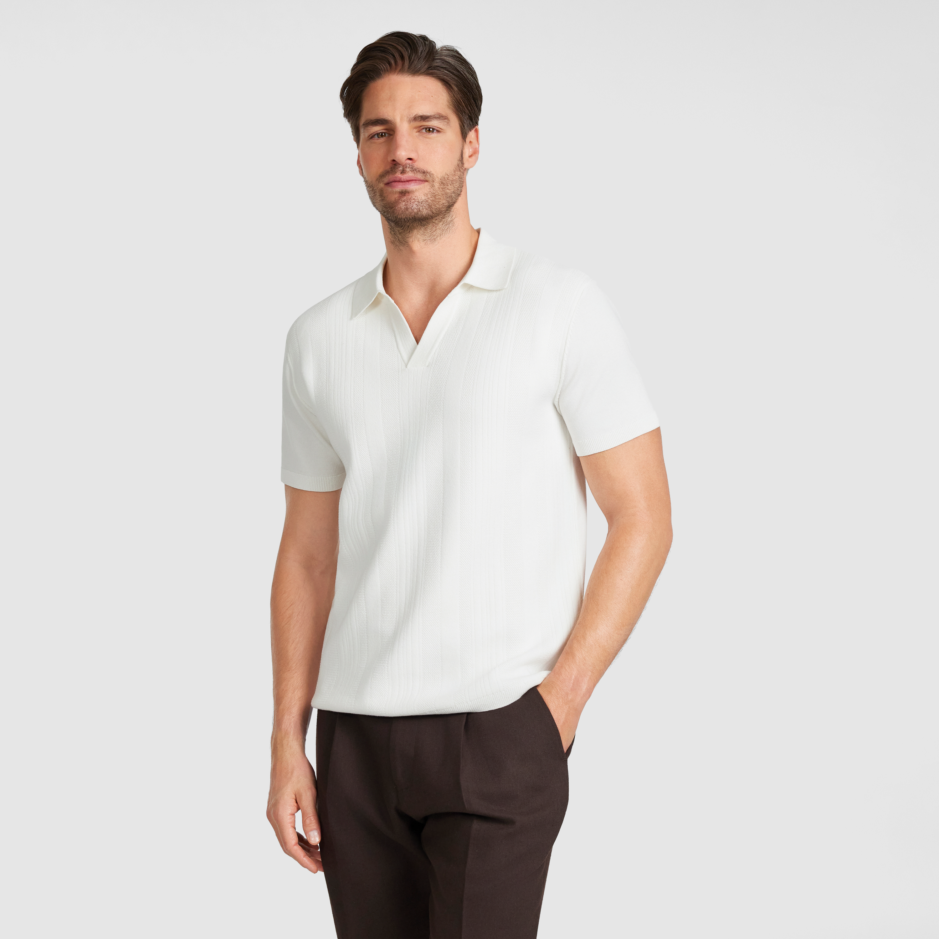 Ivory Kendrick Knit Polo