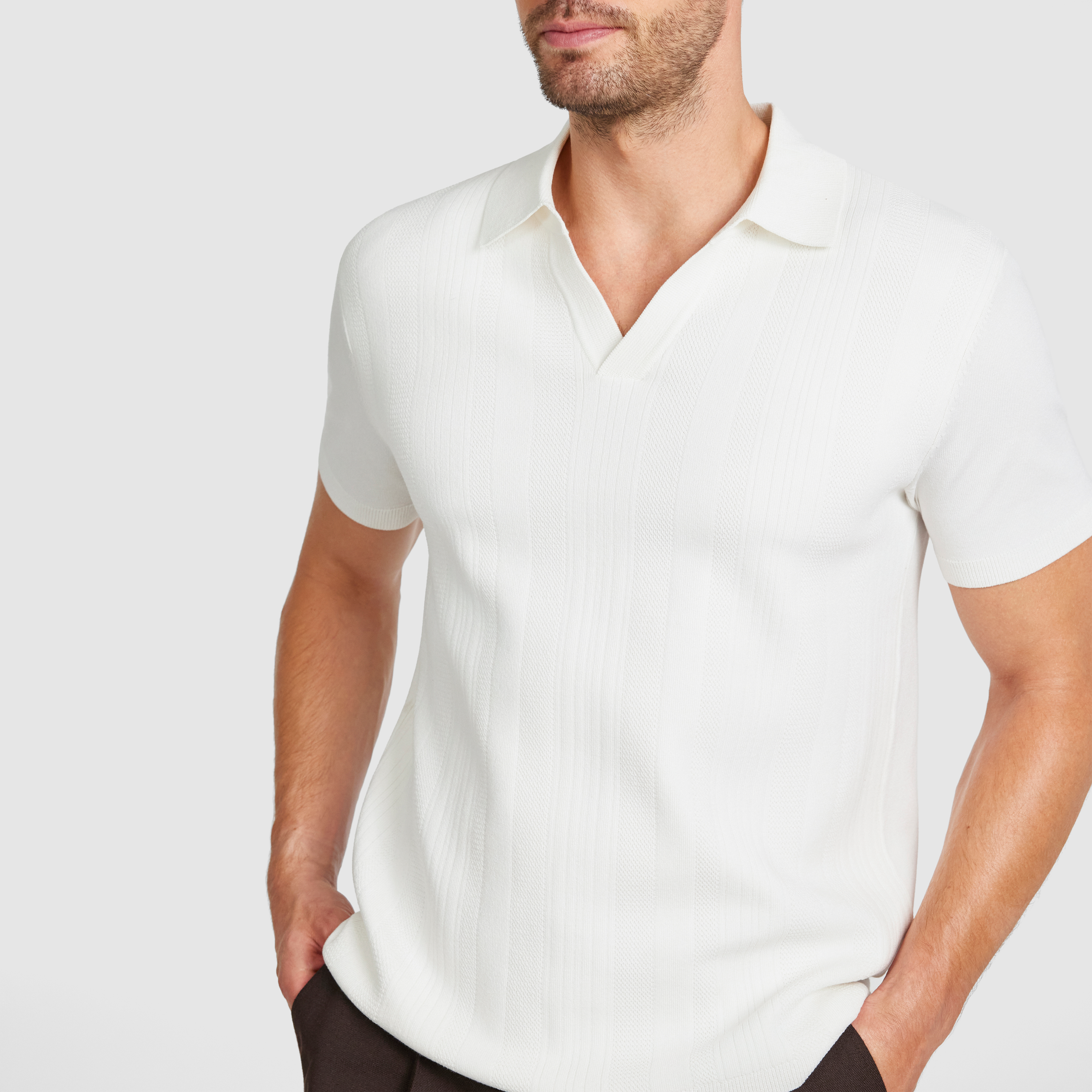 Ivory Kendrick Knit Polo