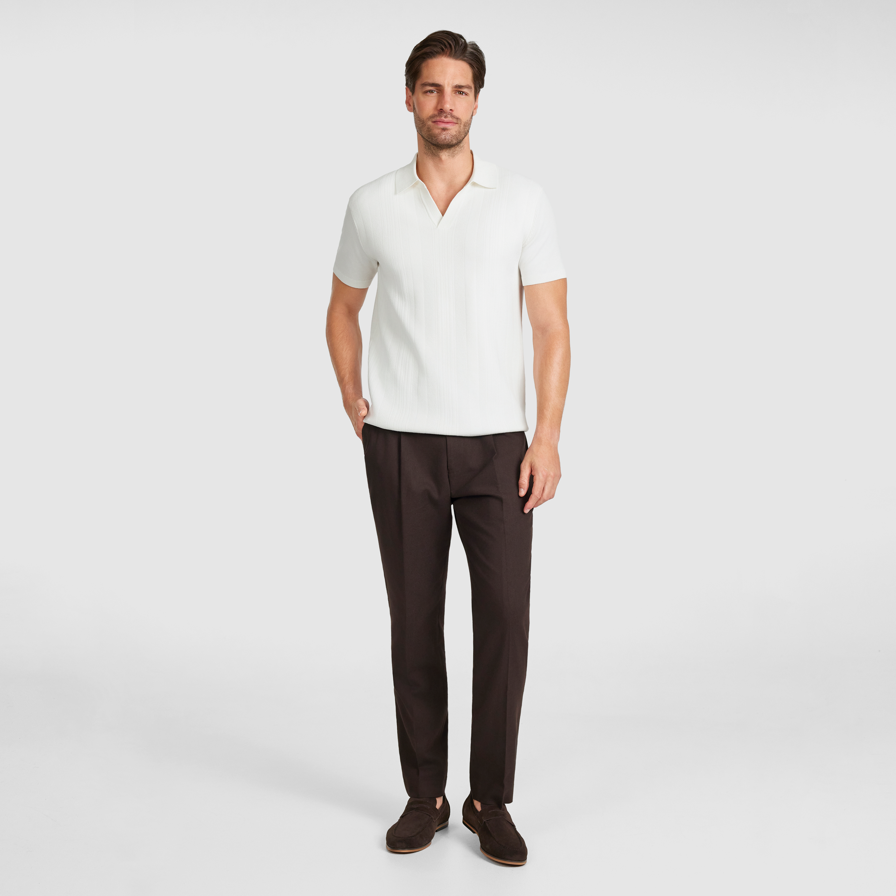 Ivory Kendrick Knit Polo