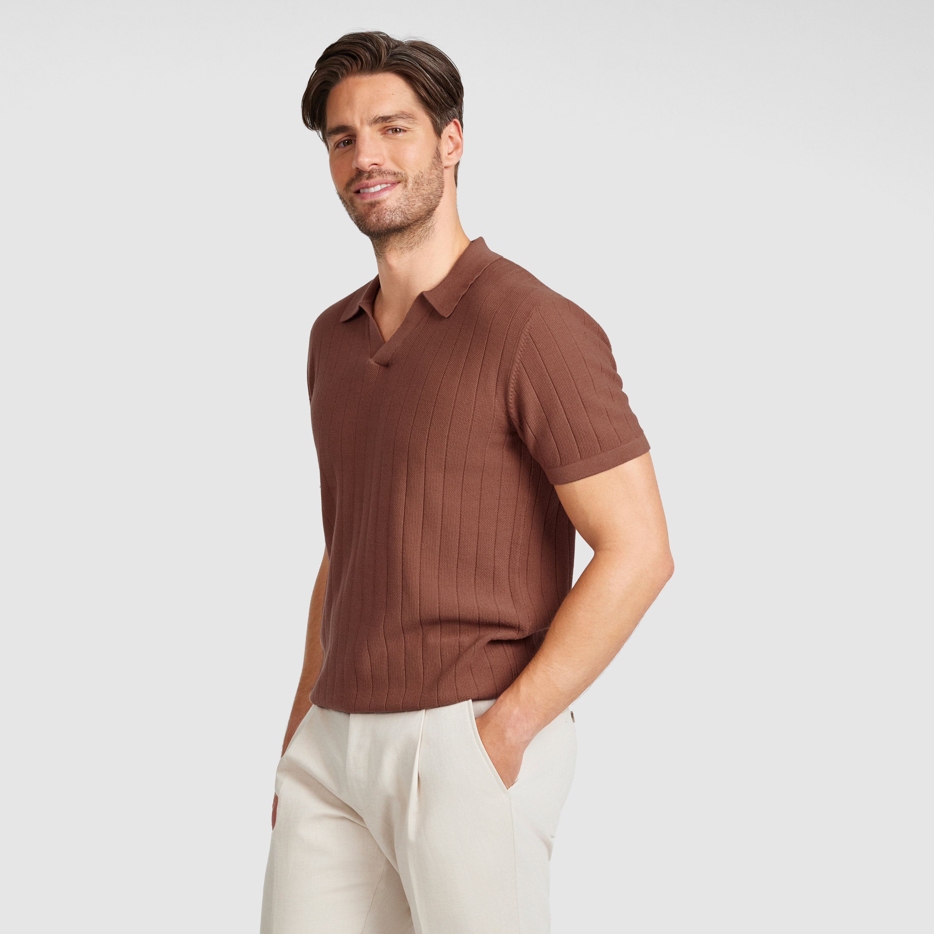 Rust Maison Knit Polo