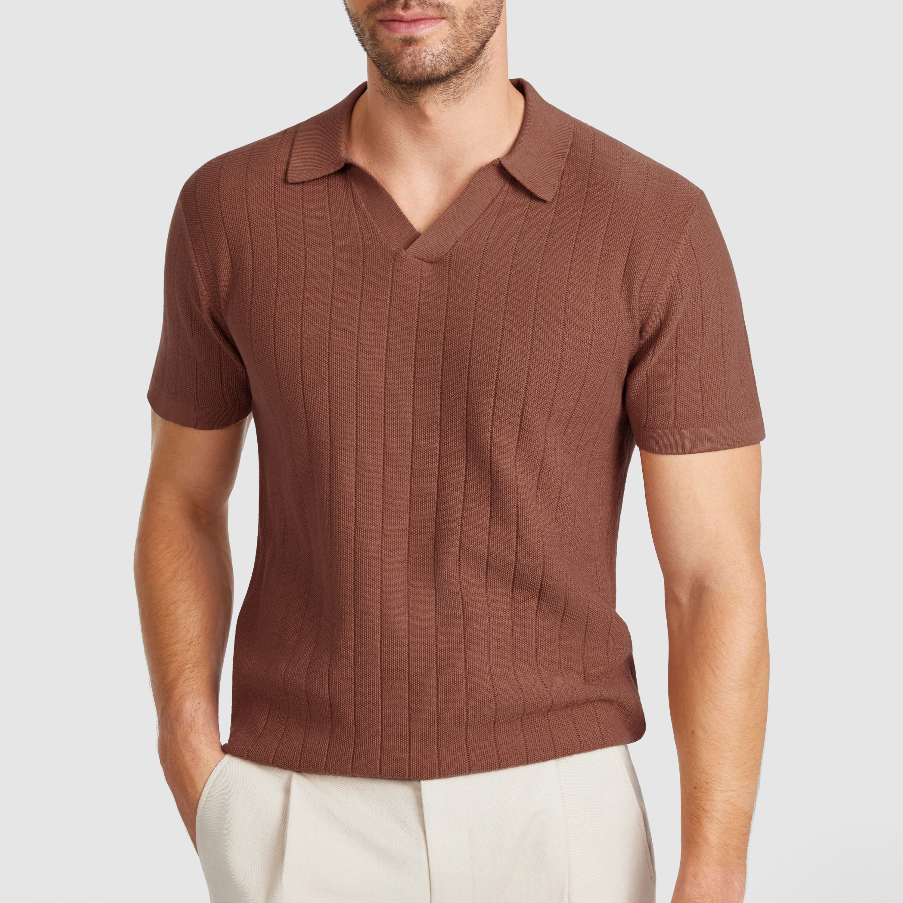 Rust Maison Knit Polo