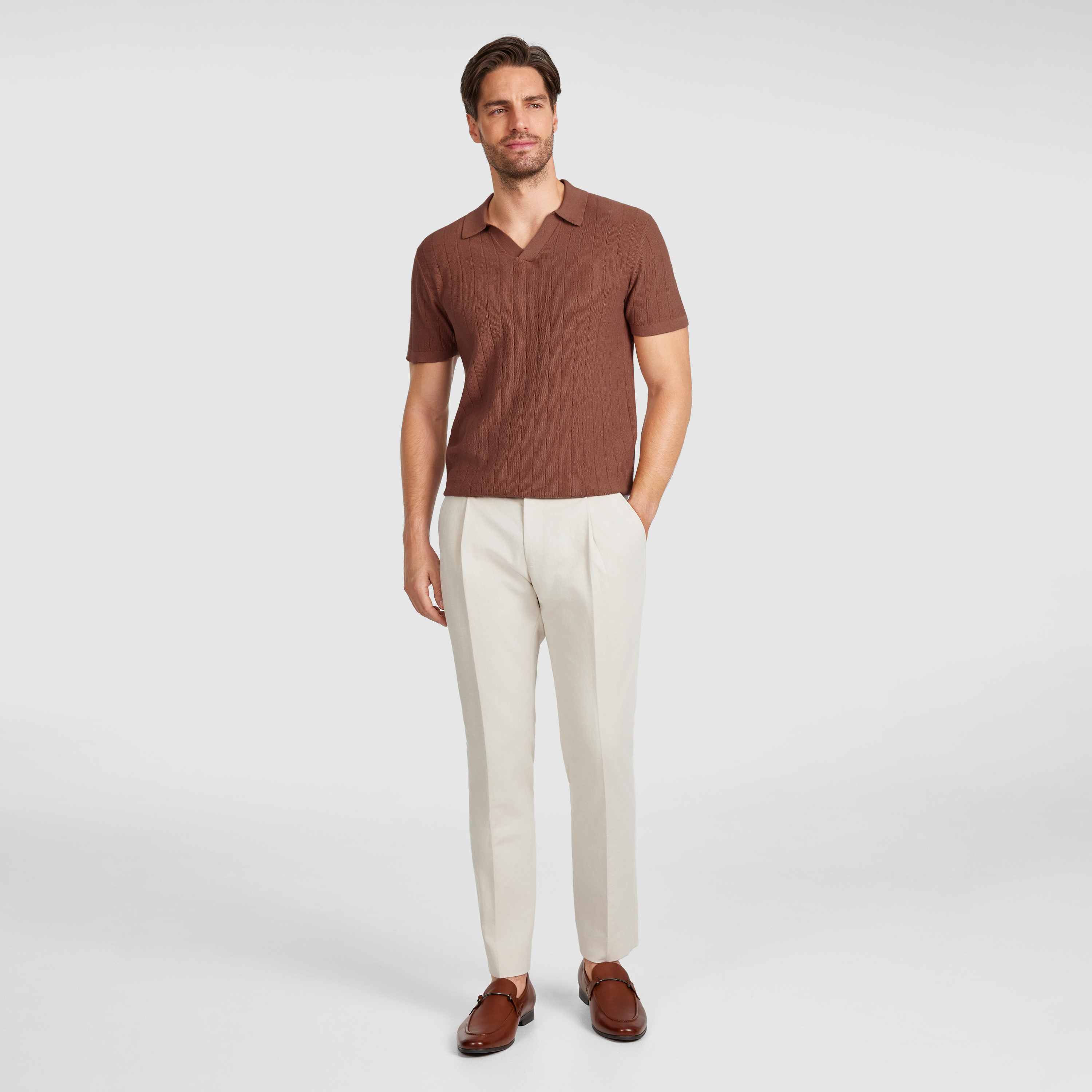 Rust Maison Knit Polo