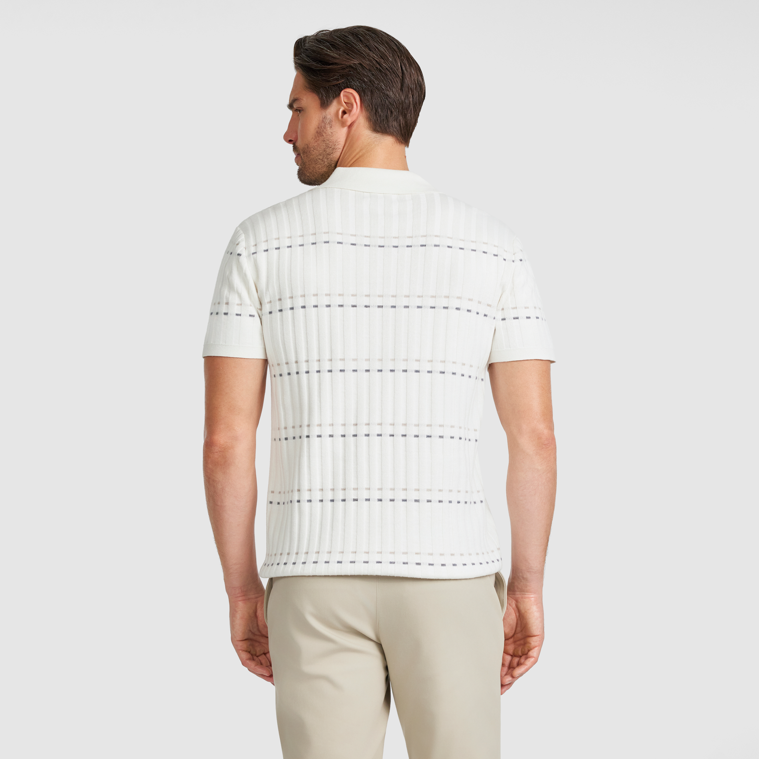 Ivory Kavala Knit Polo
