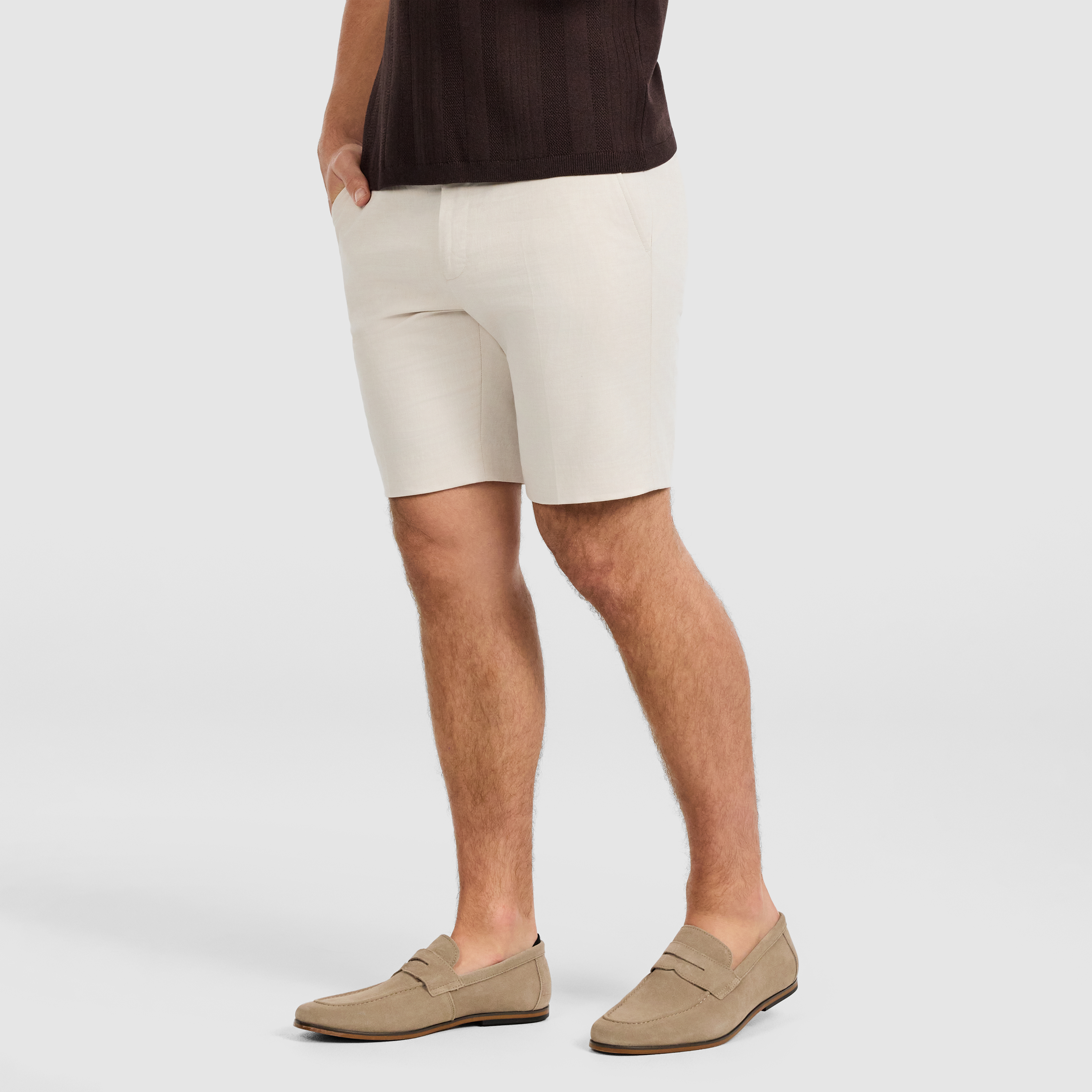 Natural Jaeden Linen Short