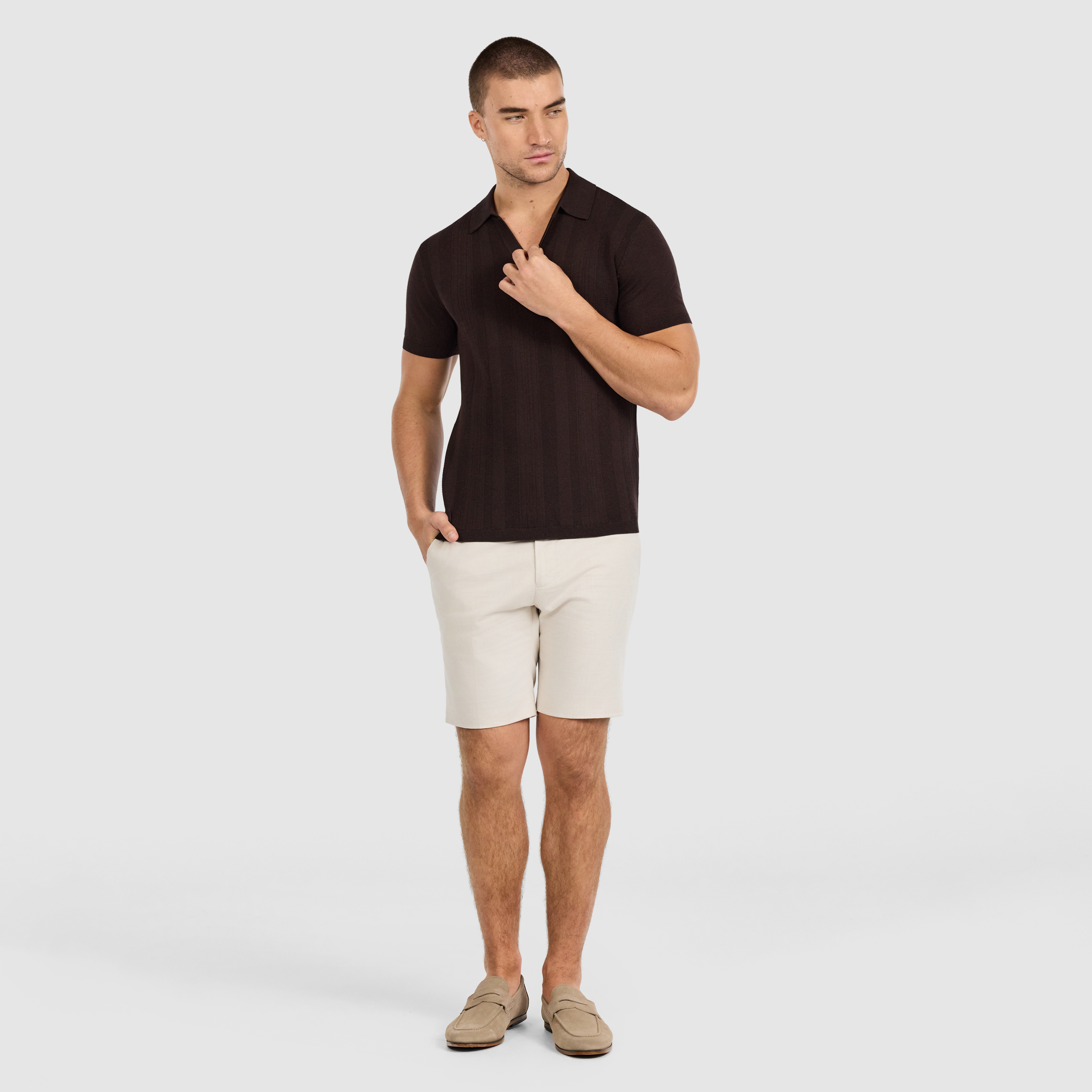 Natural Jaeden Linen Short
