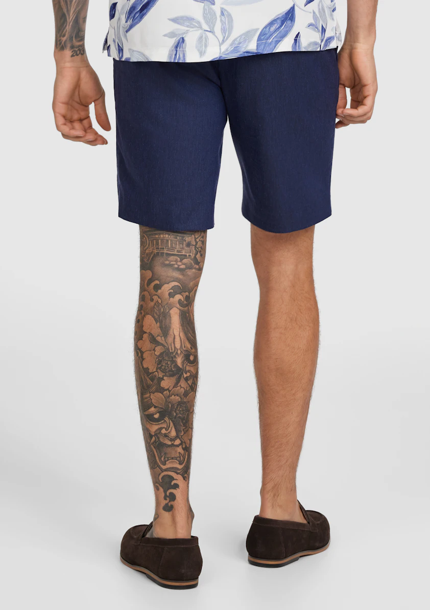 Navy Jaeden Linen Short
