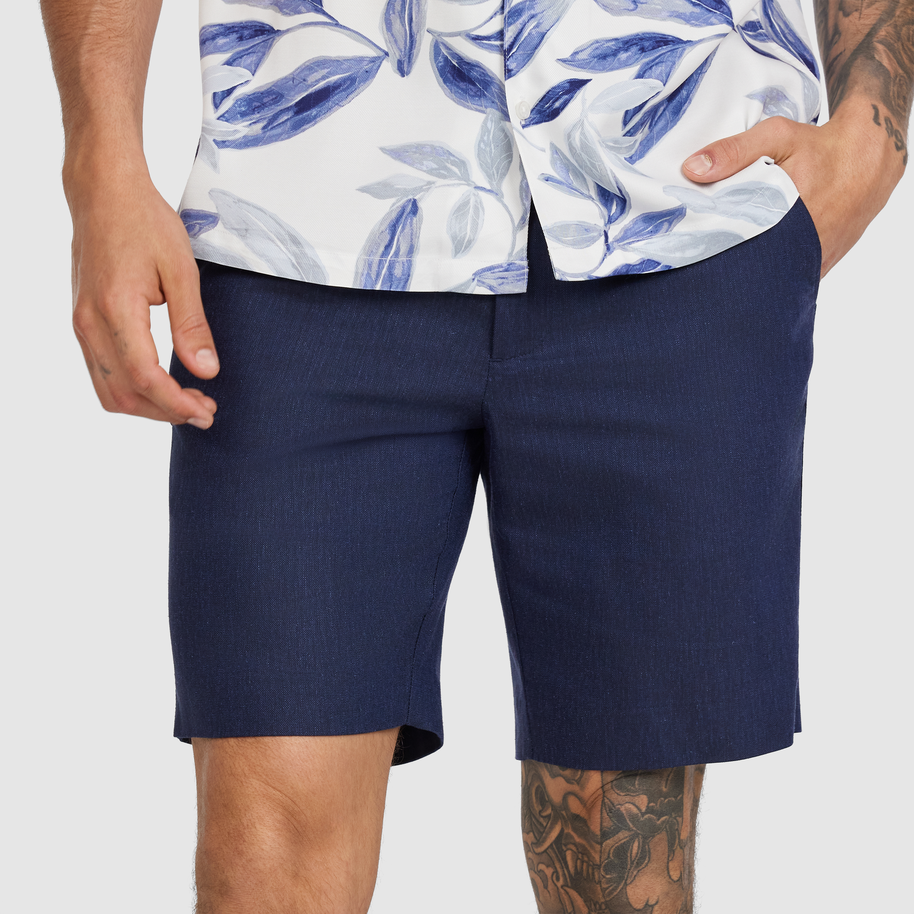 Navy Jaeden Linen Short