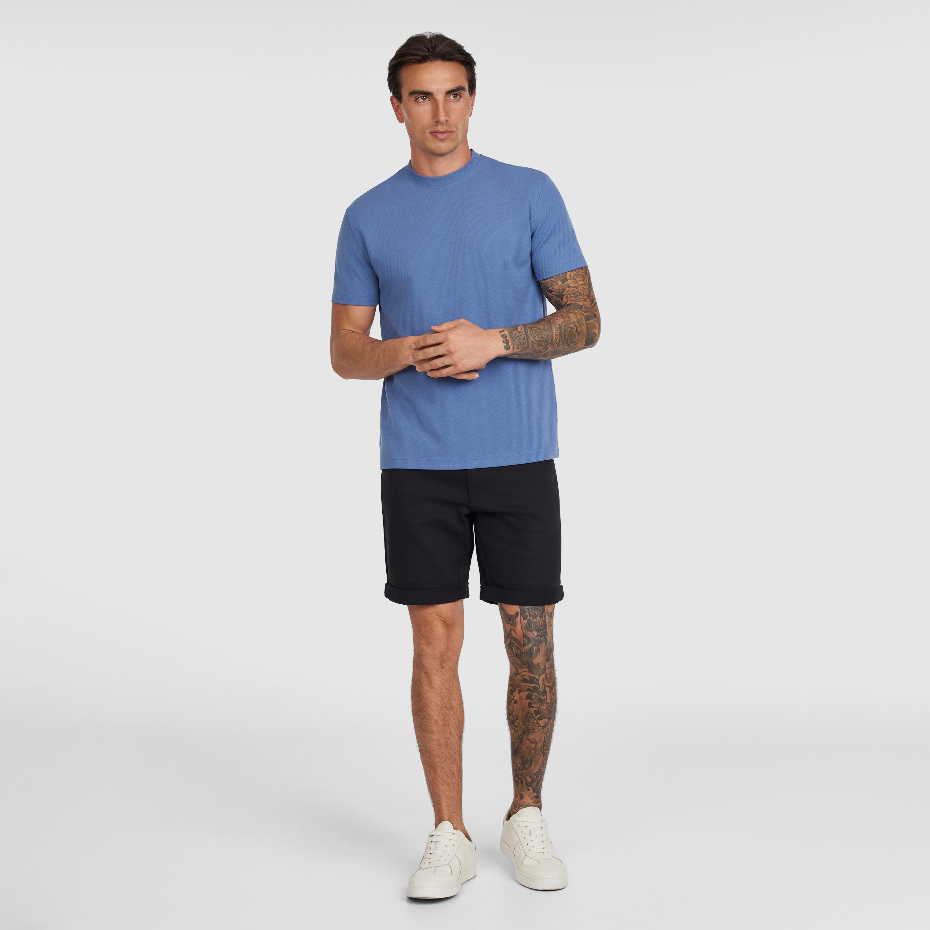 Black Stan 5 Pocket Stretch Short