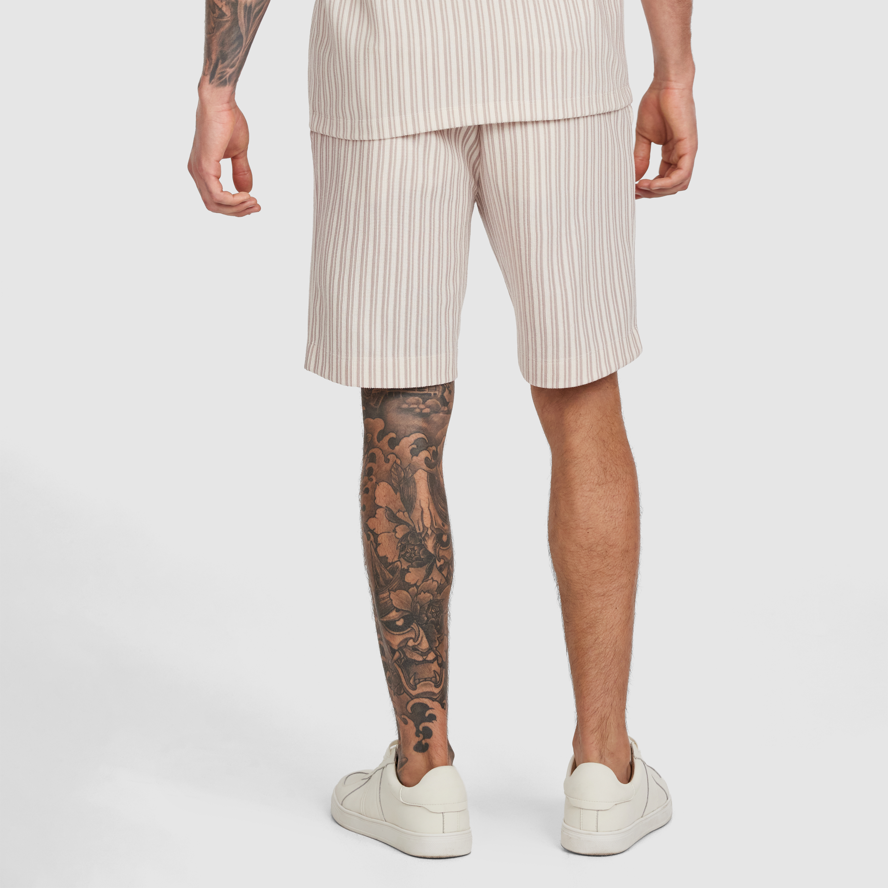 Ivory Ryley Textured Stripe Short