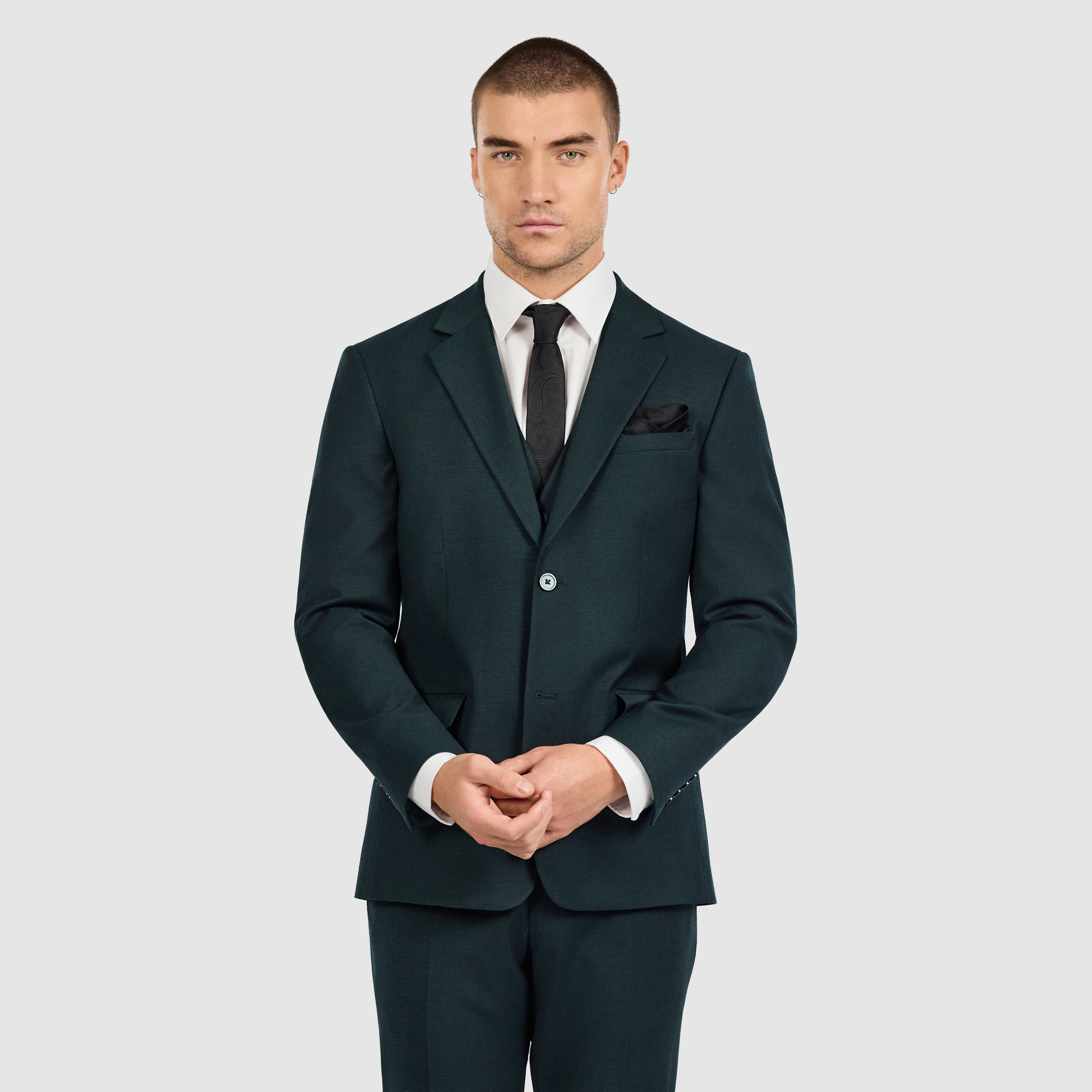  Green Keane Slim Three Piece Suit