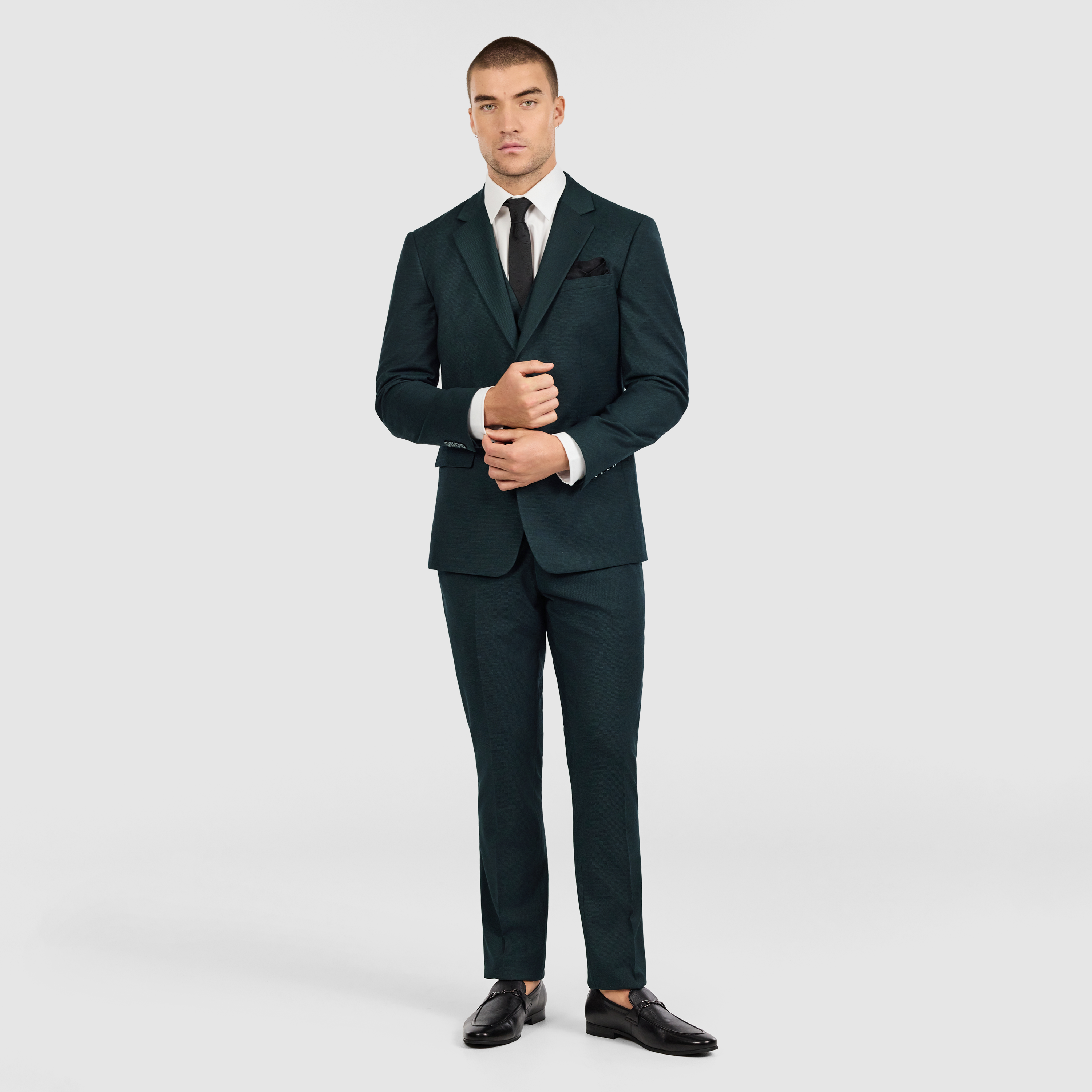  Green Keane Slim Three Piece Suit
