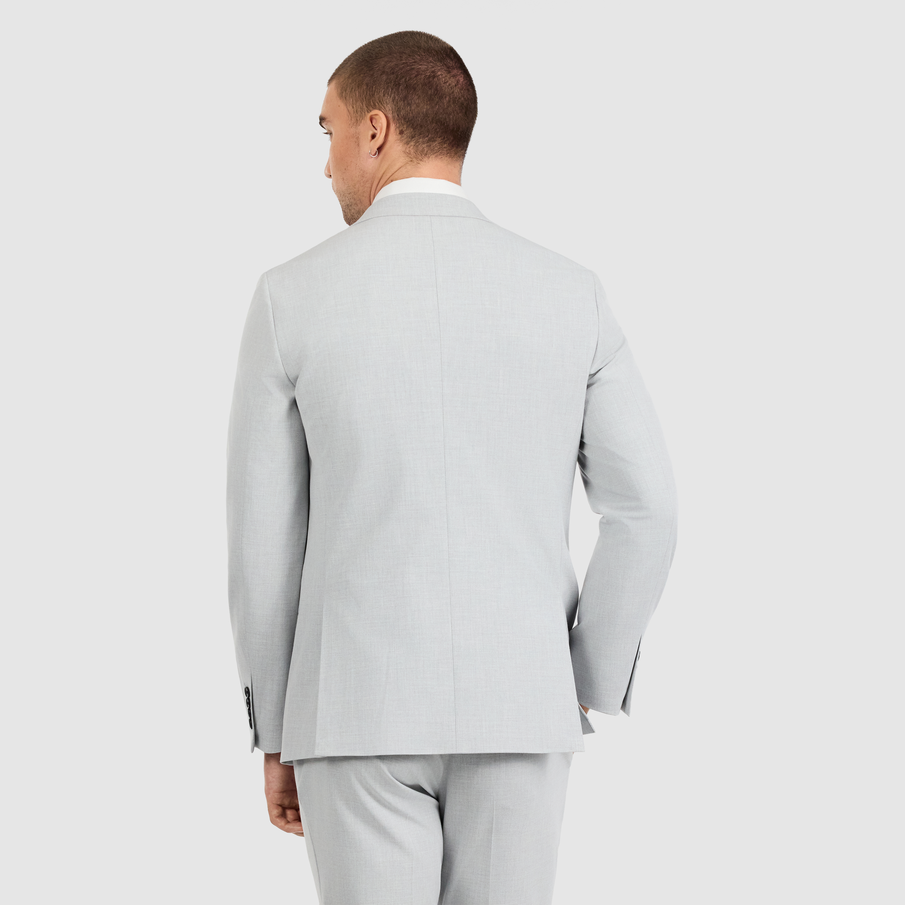 Silver Calder Slim Suit Jacket