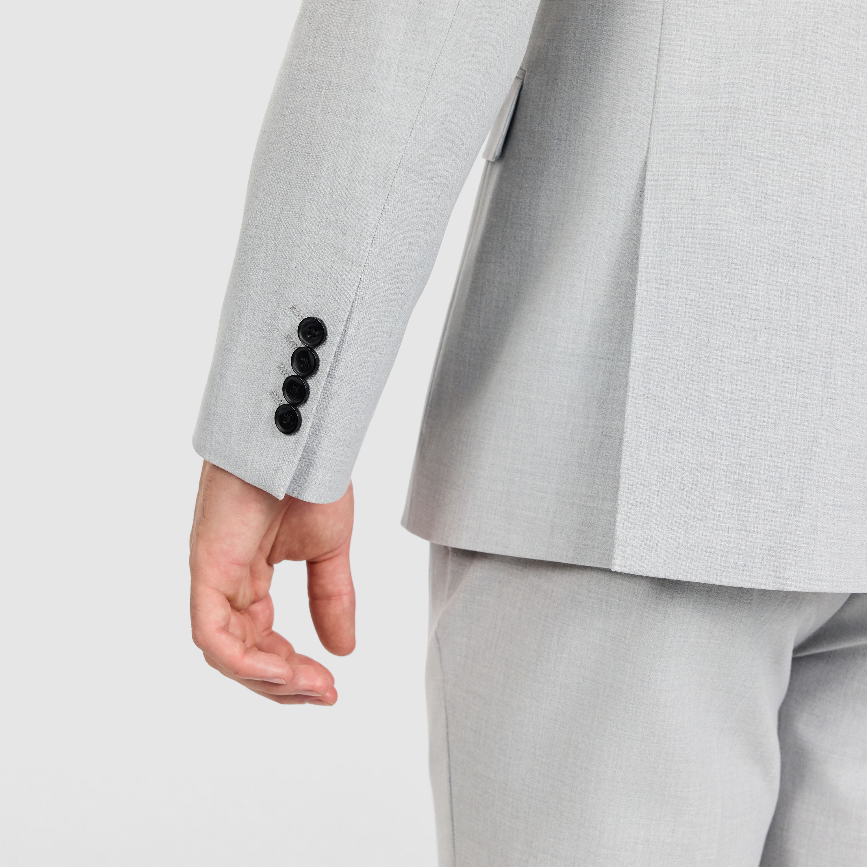 Silver Calder Slim Suit Jacket