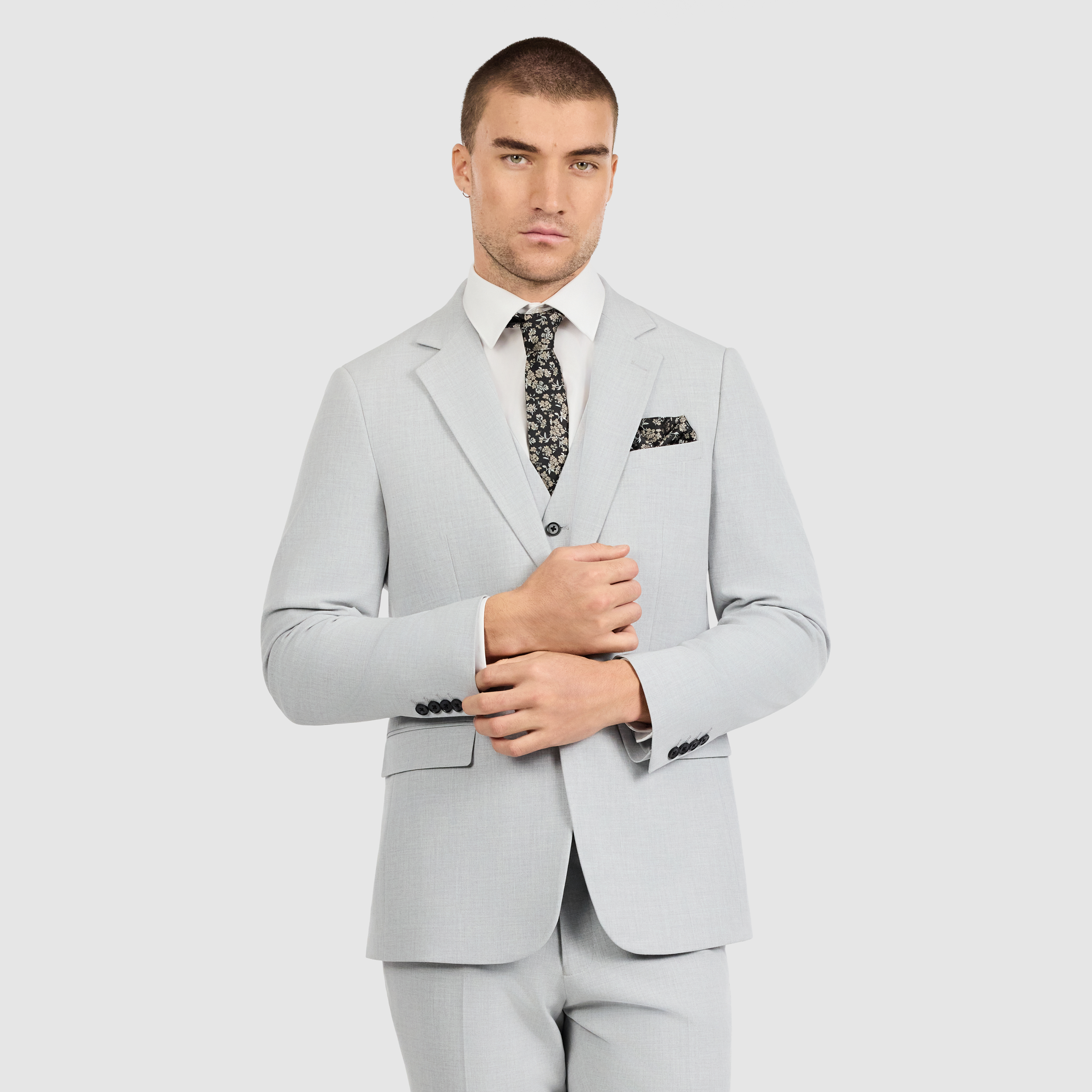  Silver Calder Slim Suit