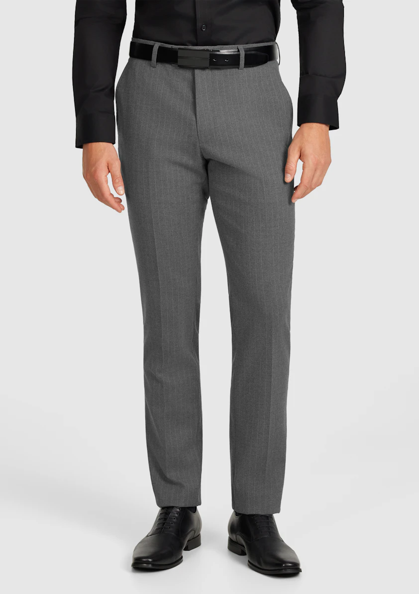 Mid Grey Sylas Slim Stripe Suit