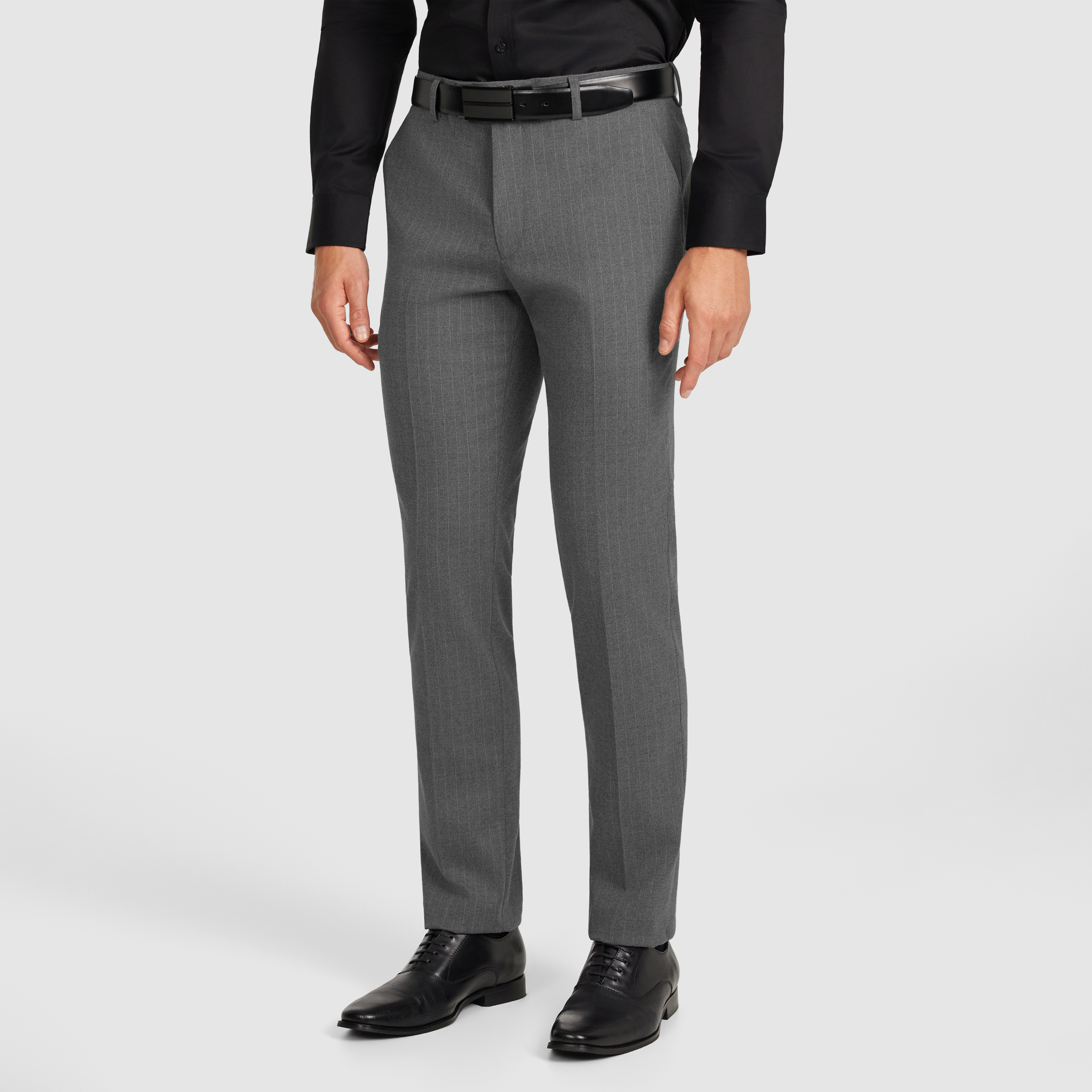  Mid Grey Sylas Slim Stripe Suit