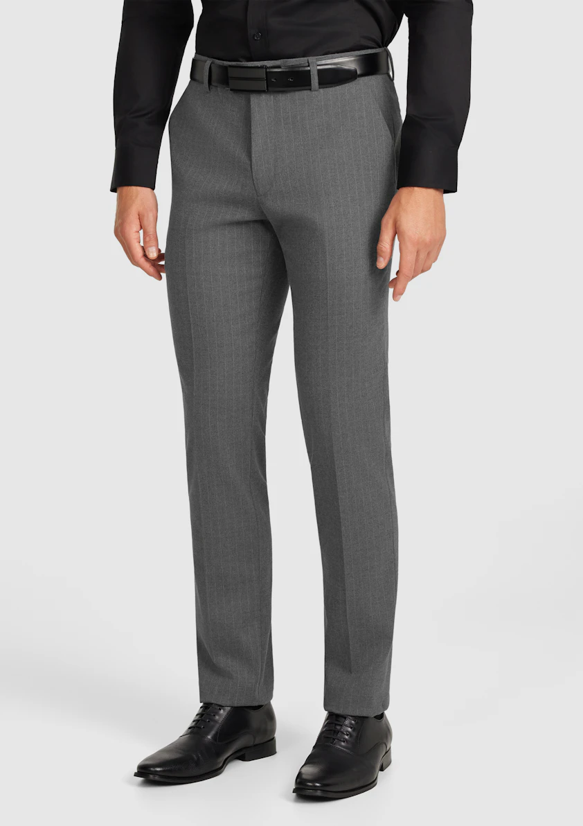 Mid Grey Sylas Slim Stripe Suit