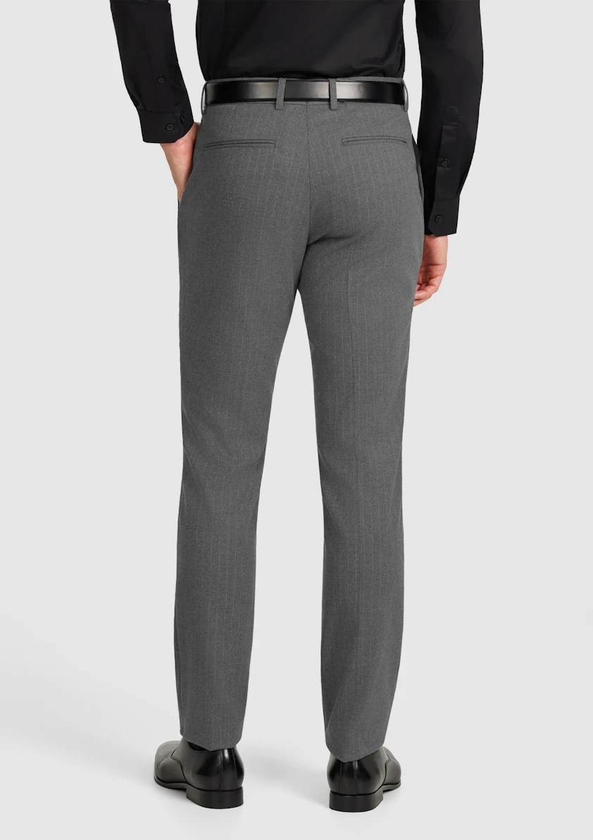 Mid Grey Sylas Slim Stripe Suit