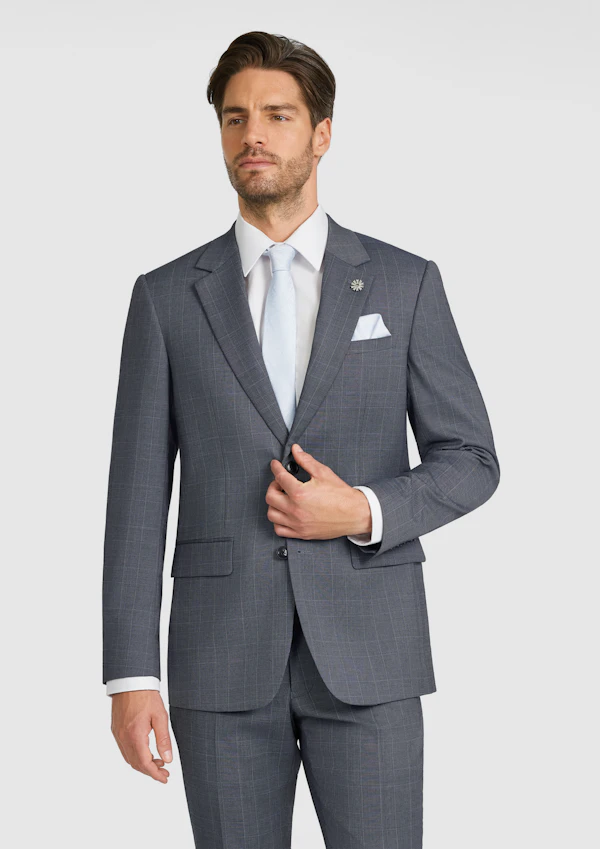 Delton Slim Check Suit Jacket