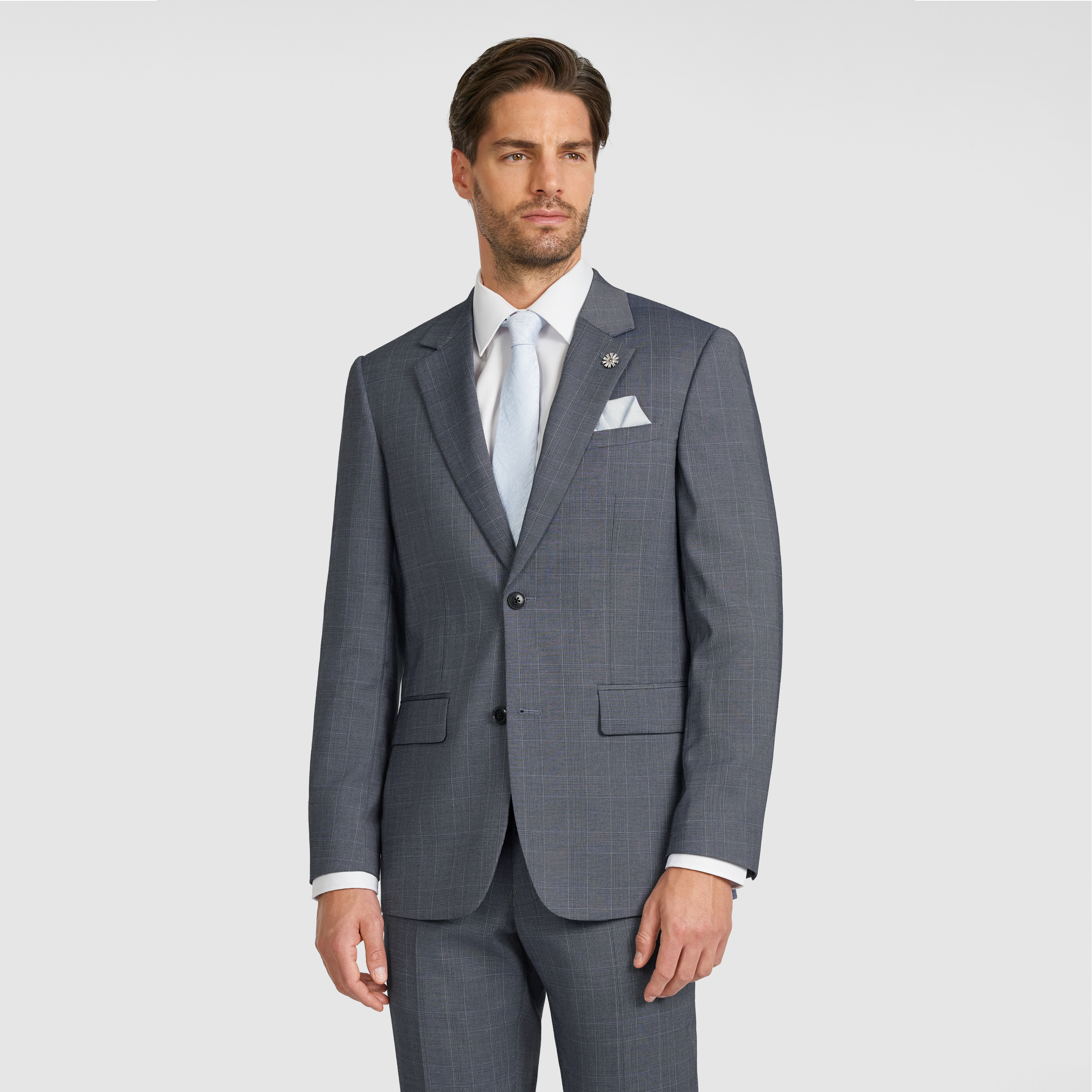 Delton Slim Check Suit Jacket