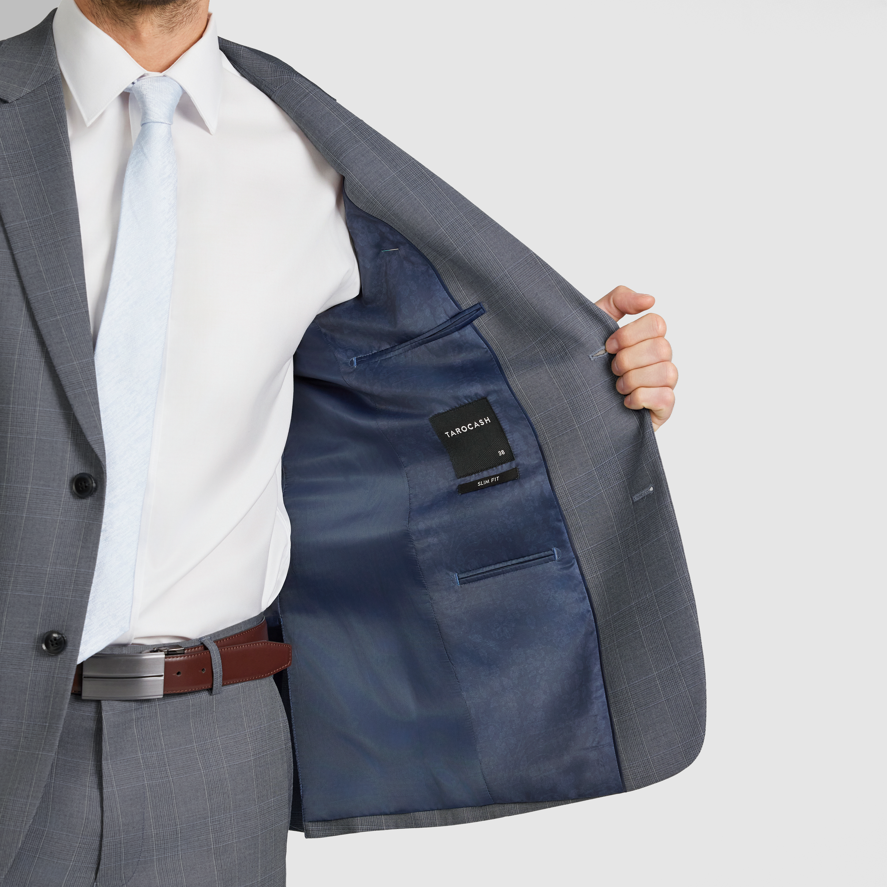Delton Slim Check Suit Jacket