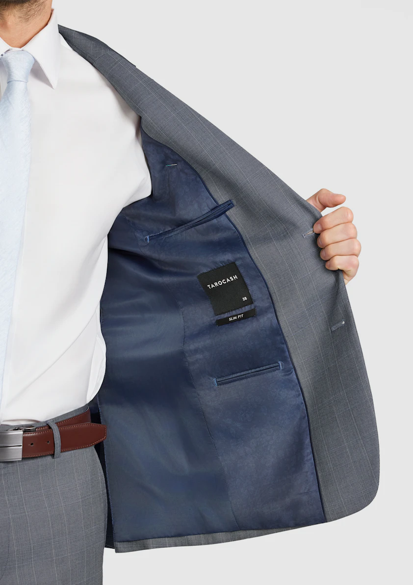Delton Slim Check Suit Jacket