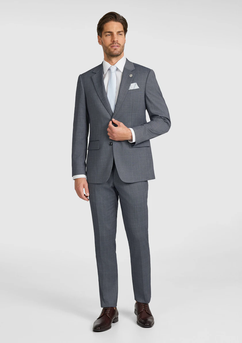 Delton Slim Check Suit Jacket
