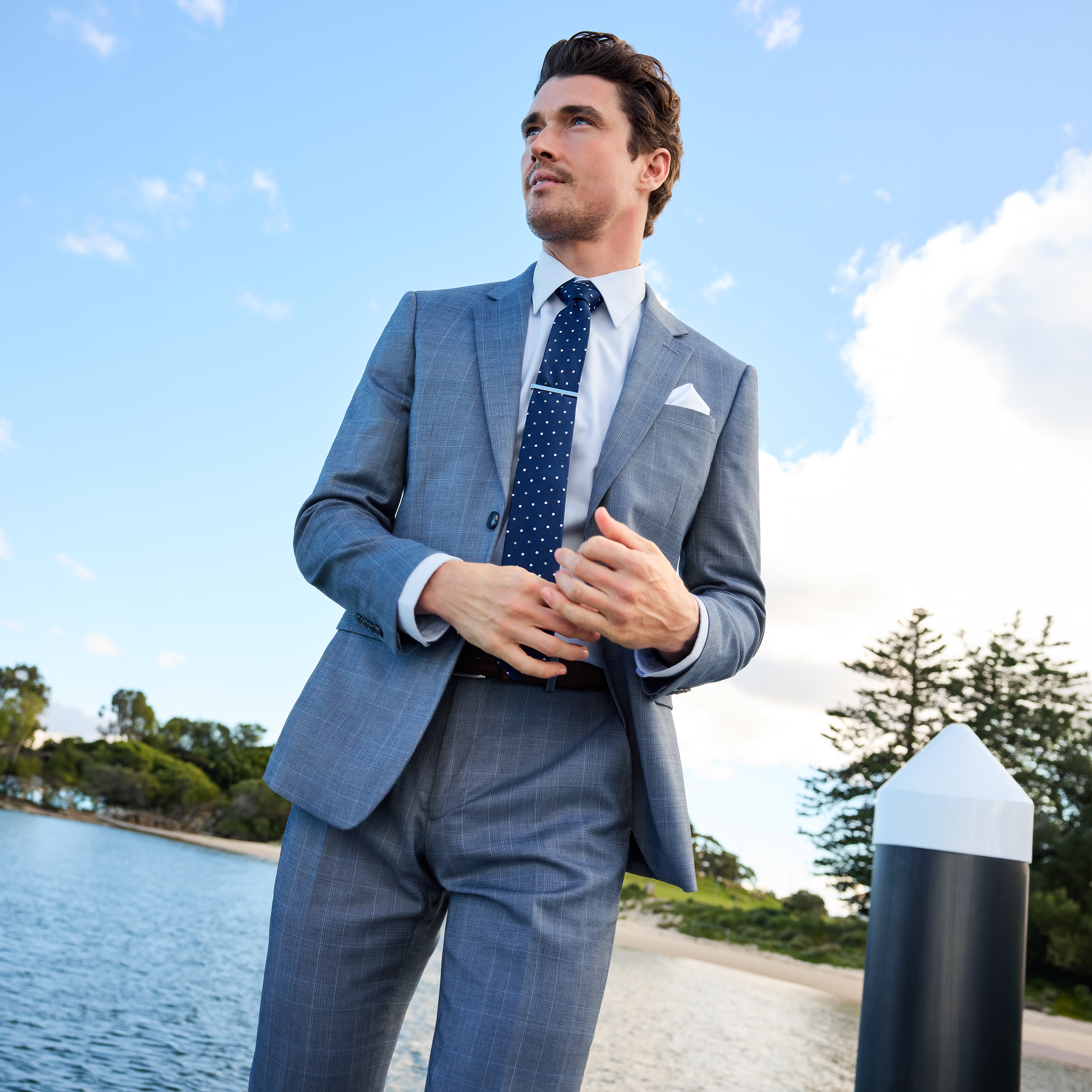 Delton Slim Check Suit Jacket