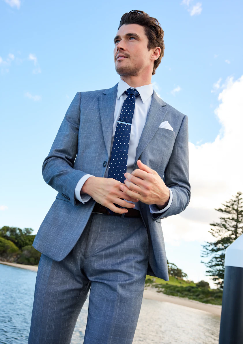 Delton Slim Check Suit Jacket