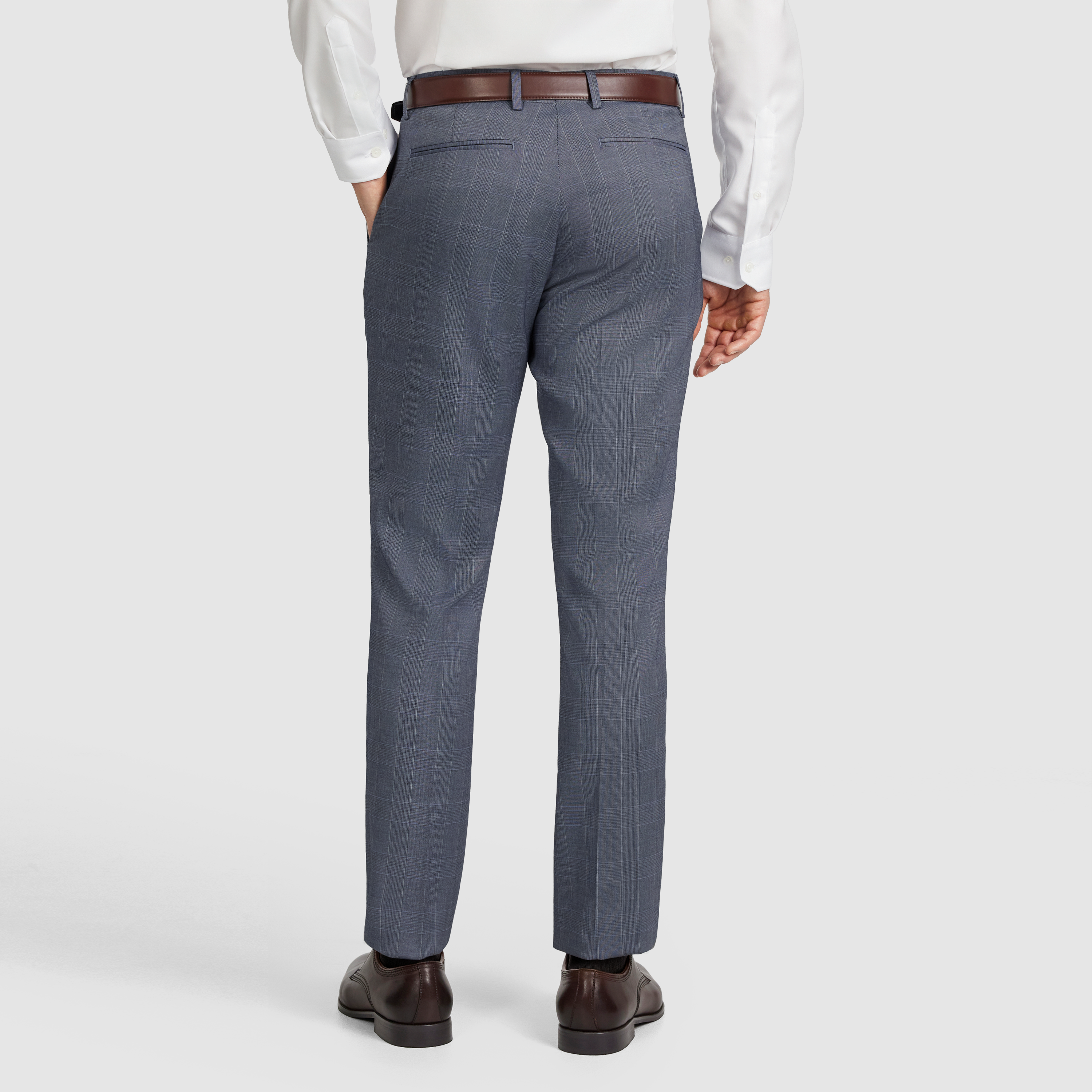  Mid Blue Delton Slim Check Suit