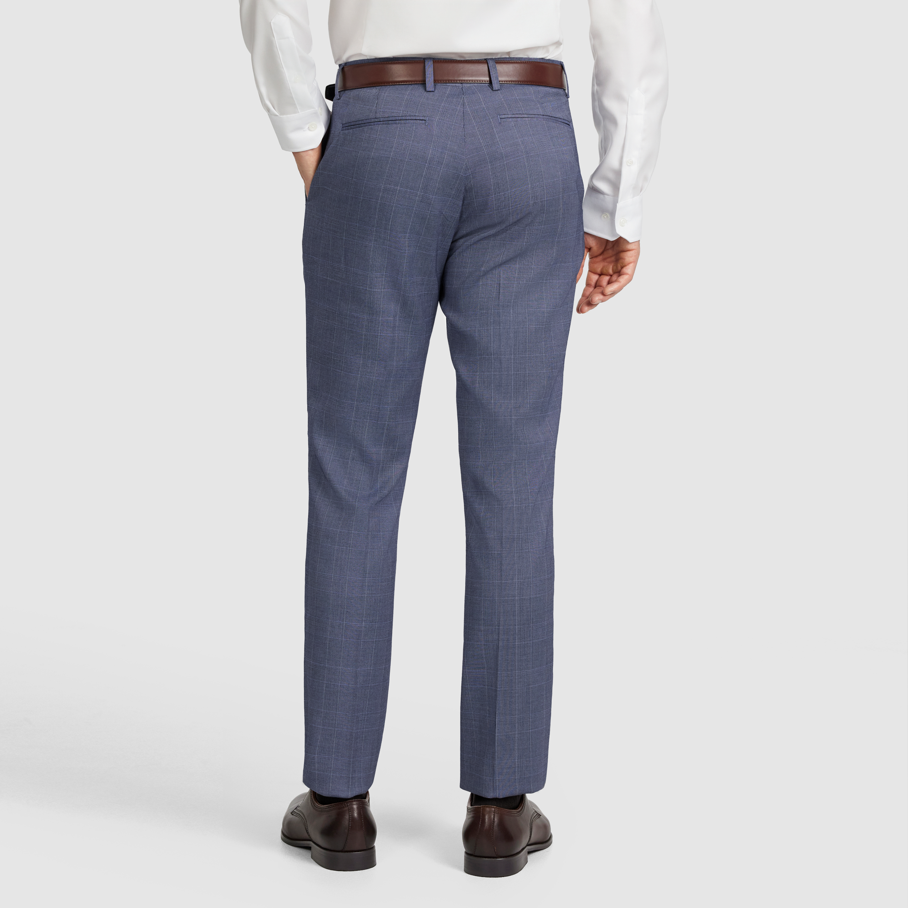  Mid Blue Delton Slim Check Suit