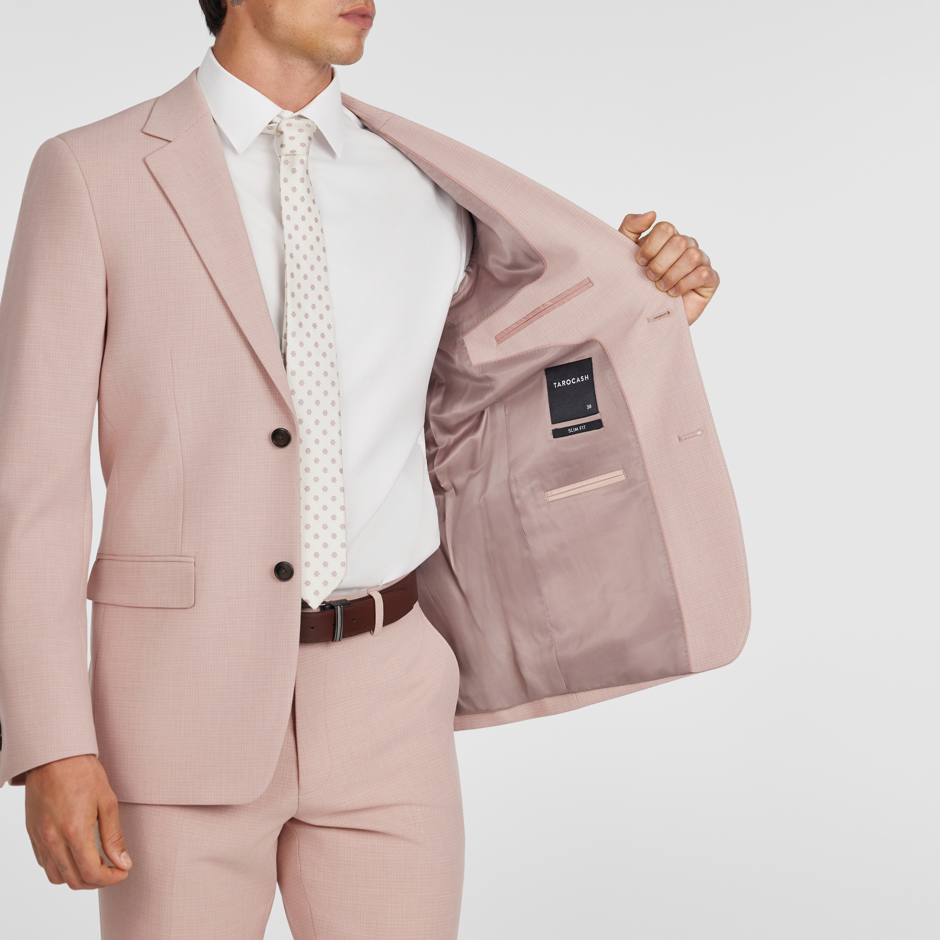 Light Pink Remy Slim Suit Jacket